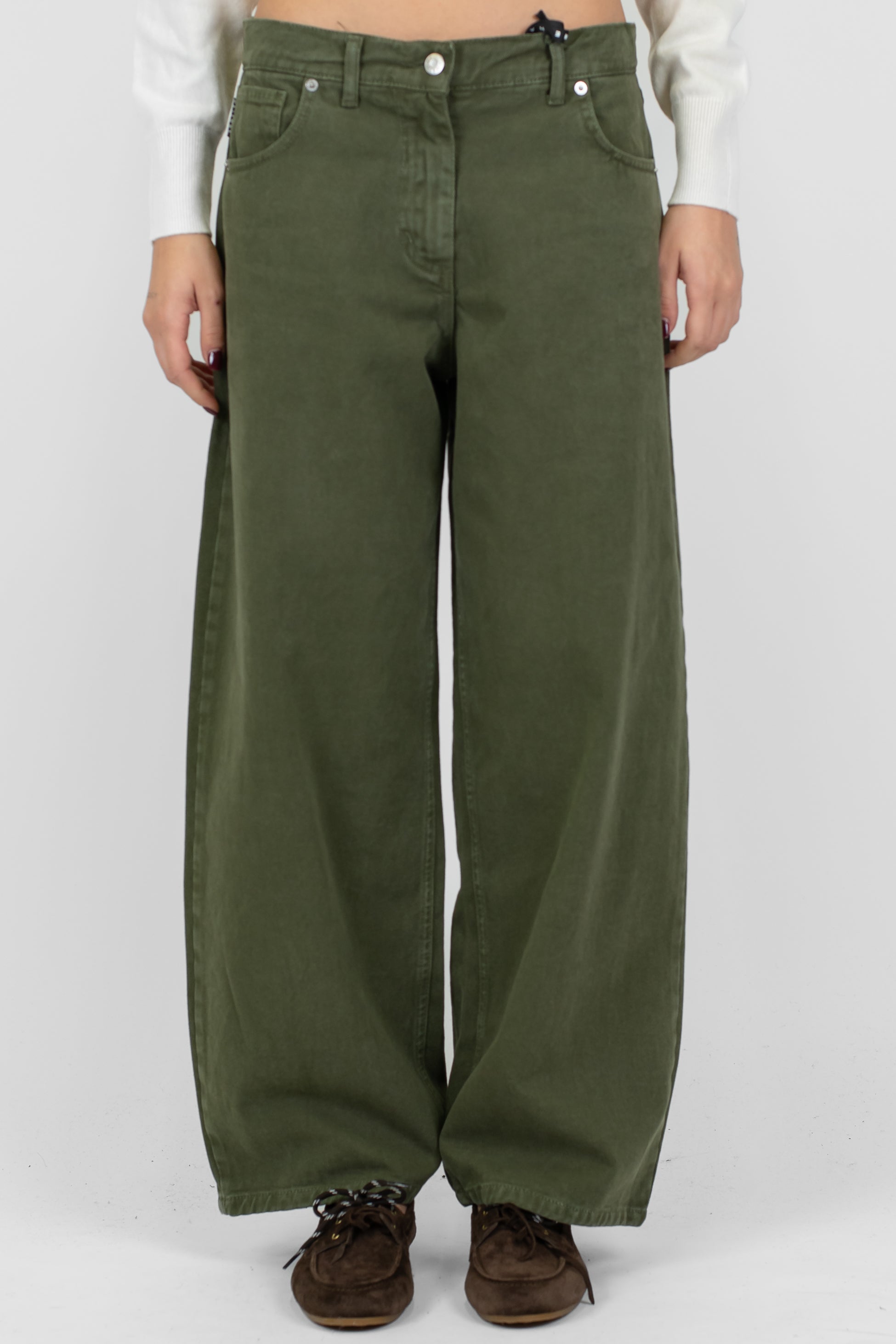 Haveone - Pantalone regular modello Bella in denim colorato