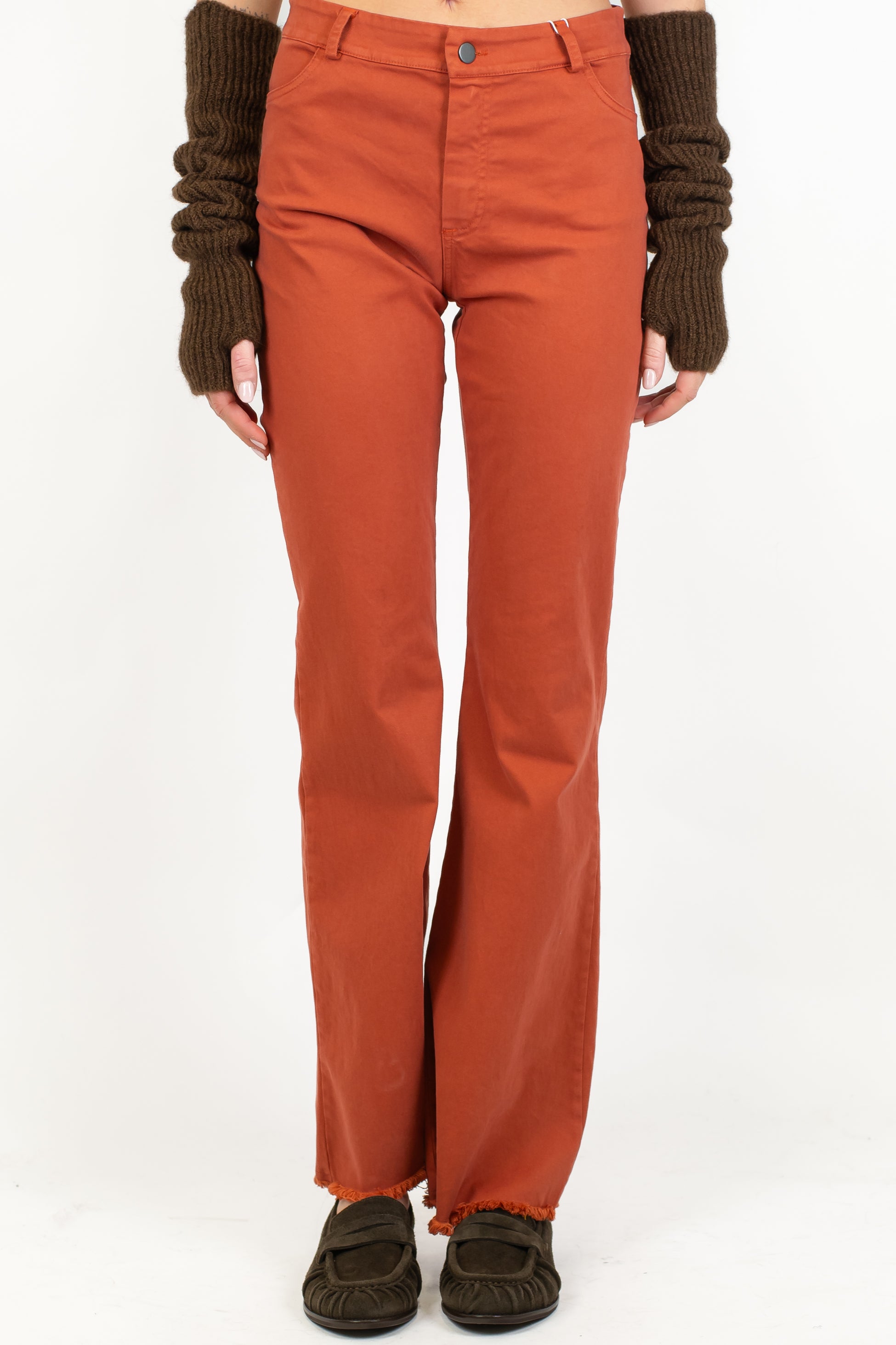 Motel - Pantalone a zampa in cotone invernale