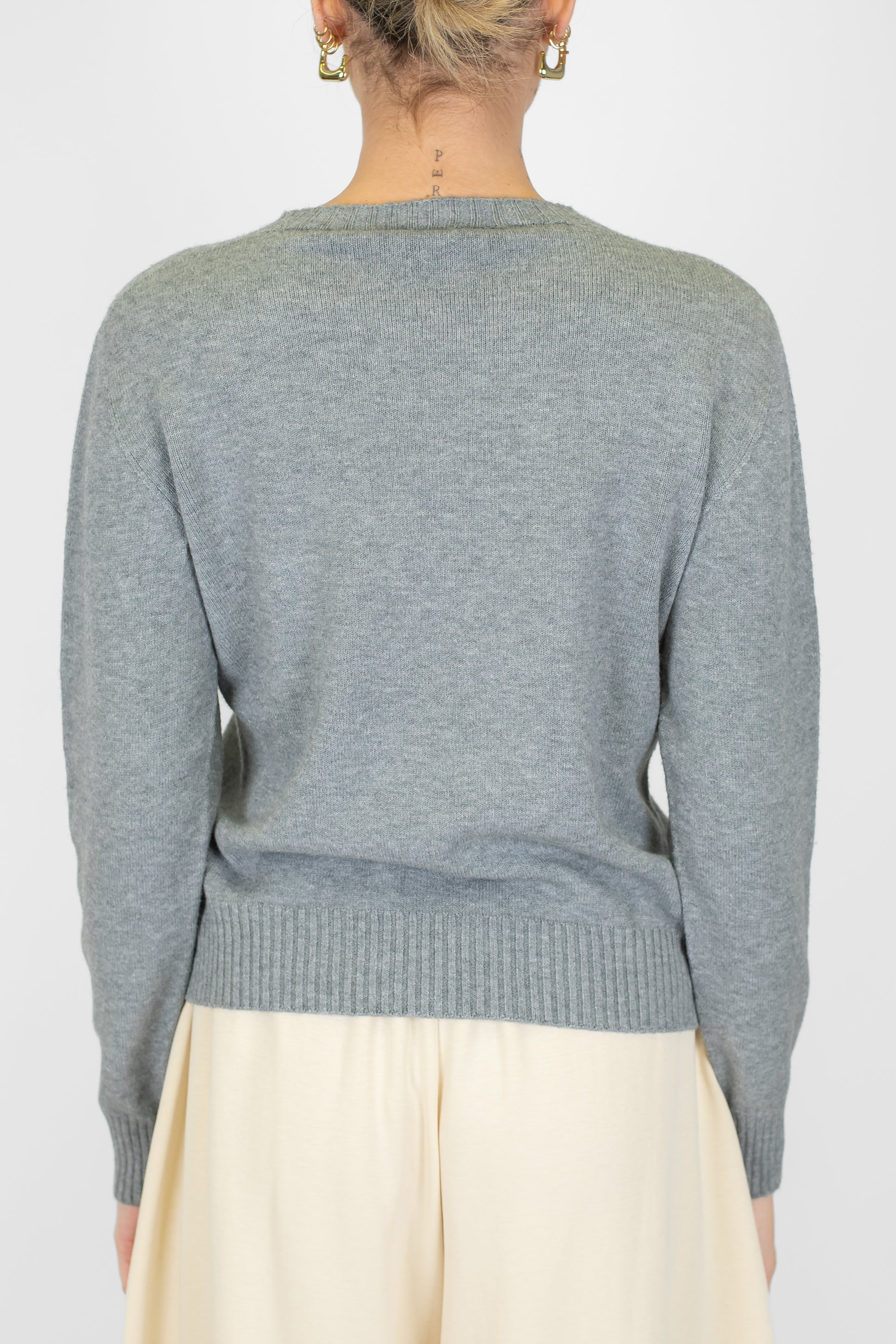 Motel - Maglia girocollo con rombi ricamati