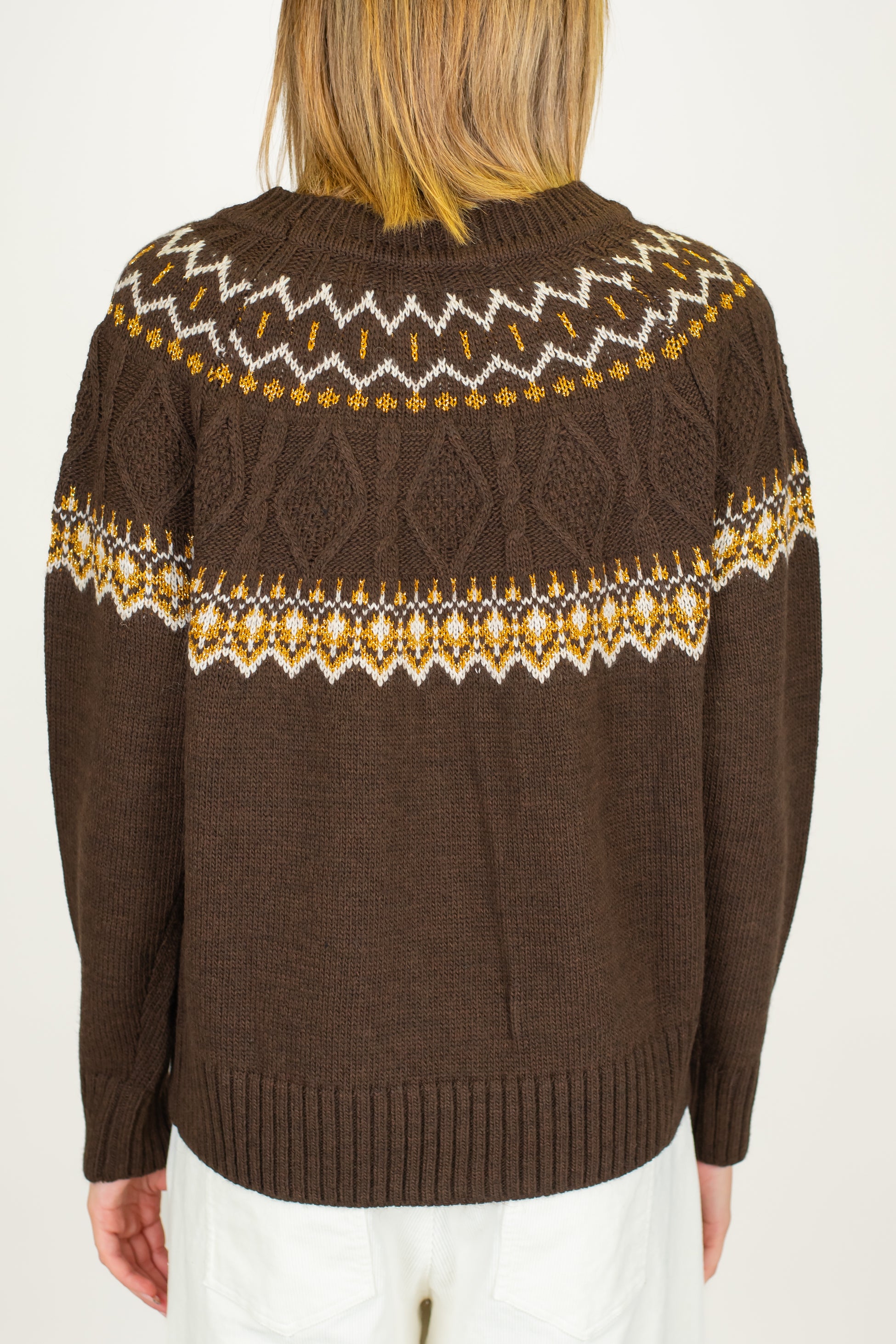 Motel - Maglia jacquard in misto lana