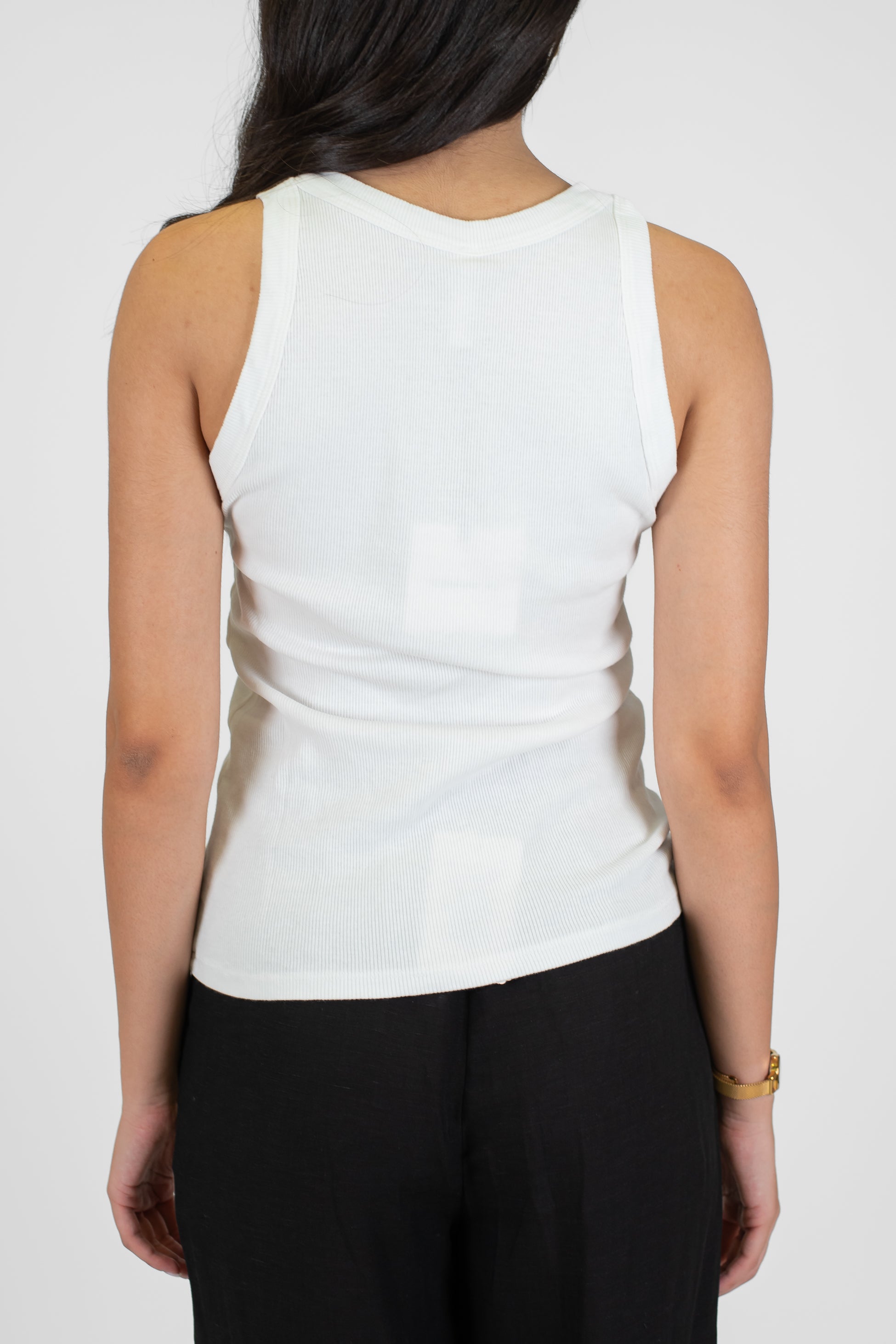 Tensione in - Canotta a costine in cotone