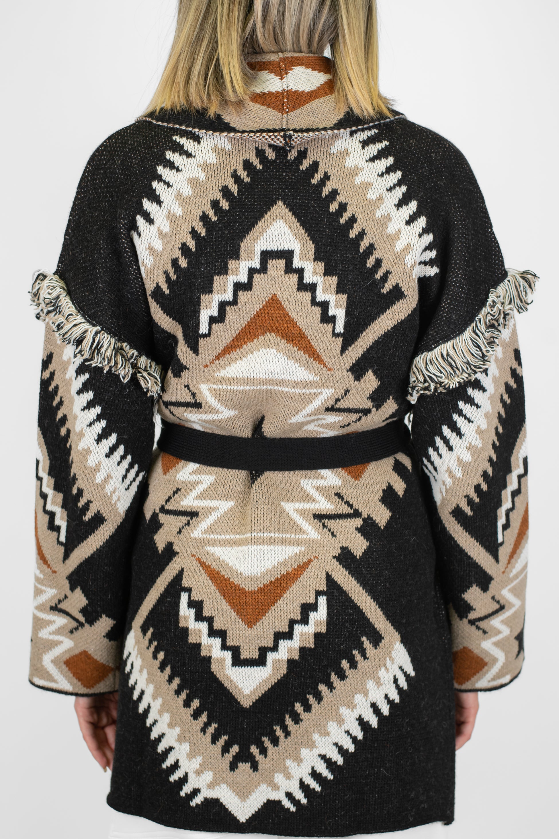 Motel - Cardigan alanui fantasia etnica in misto lana