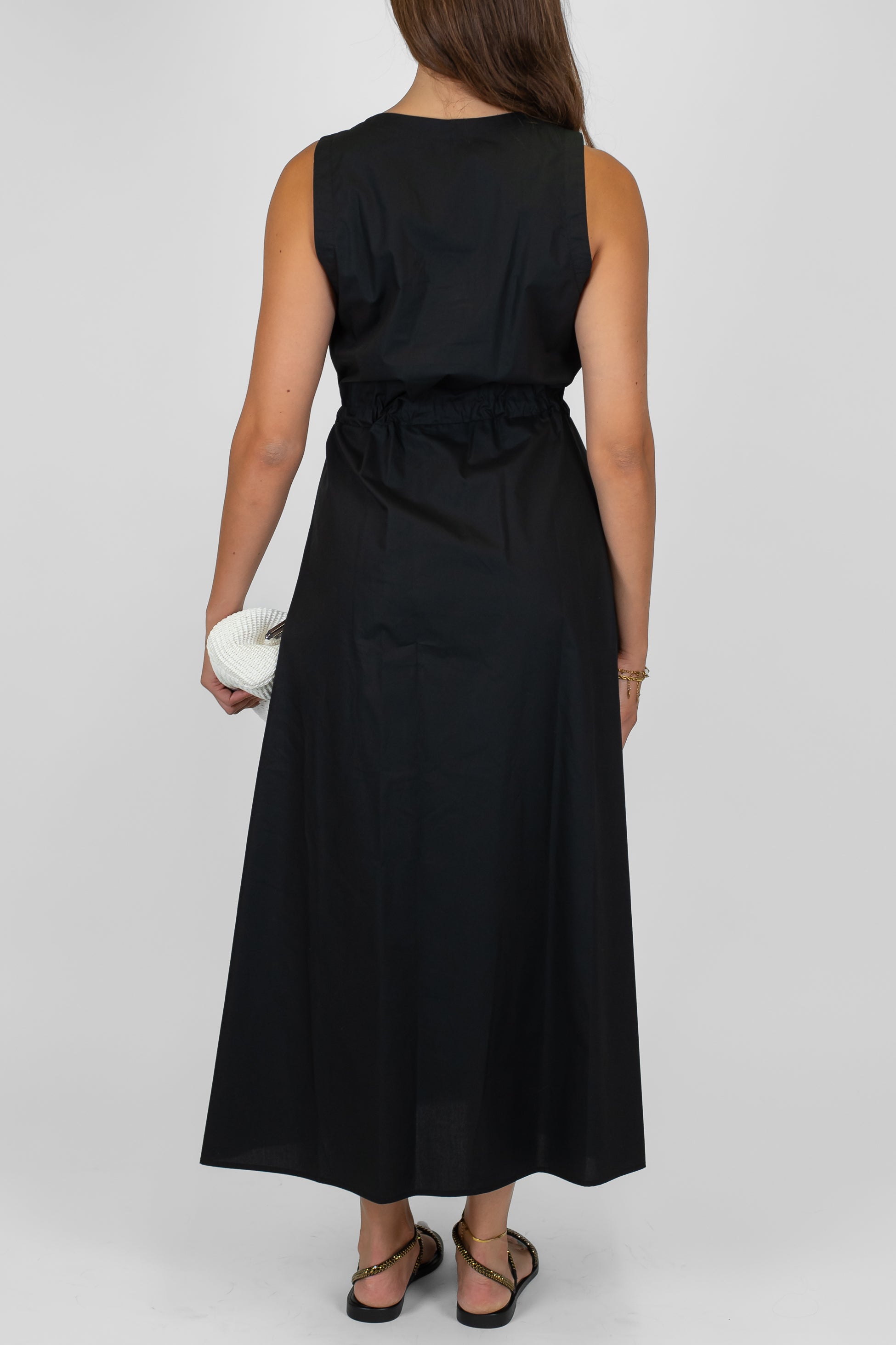 Tensione in - Abito giromaniche con coulisse in vita