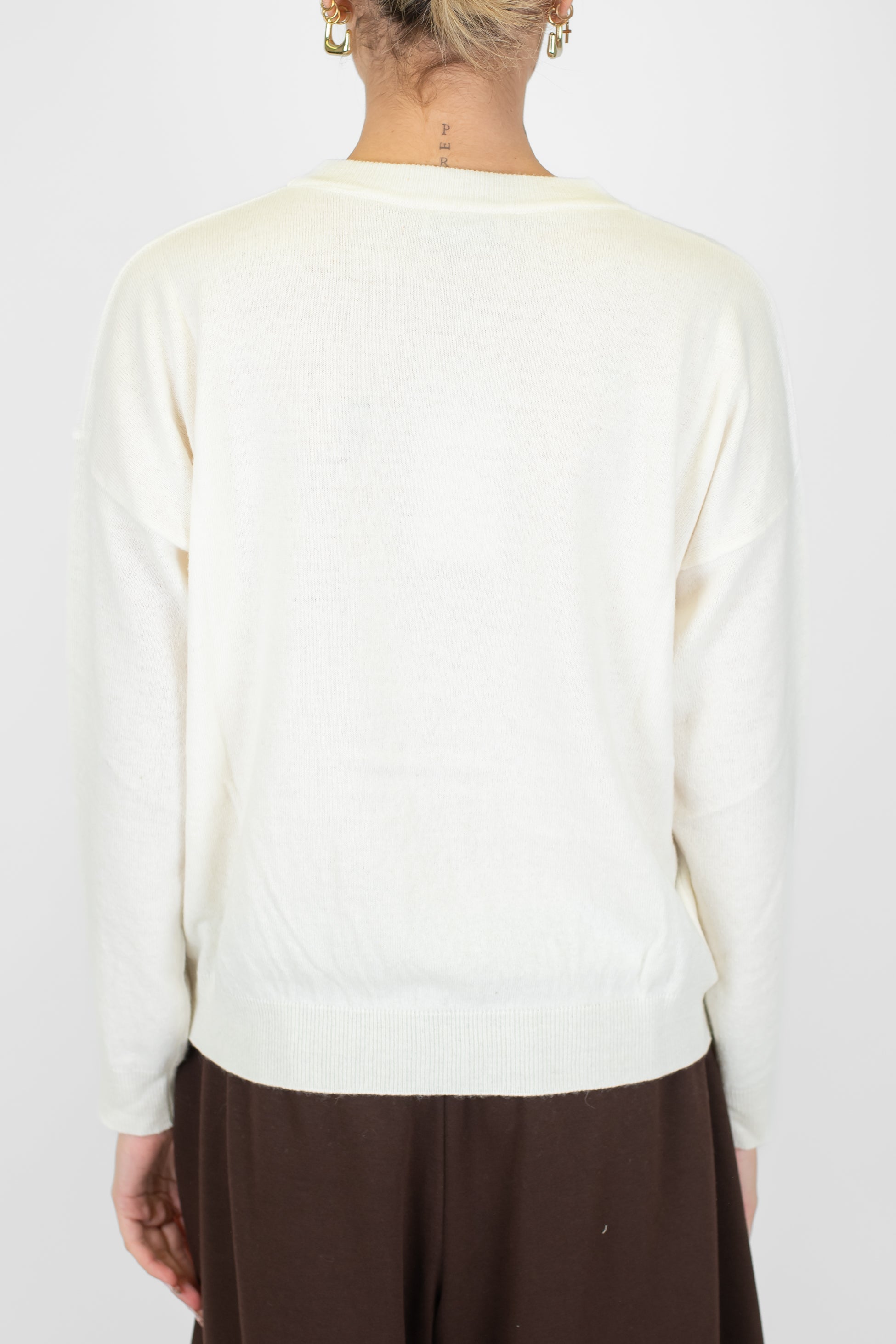 Motel - Maglia fantasia rombi in misto lana e cashmere