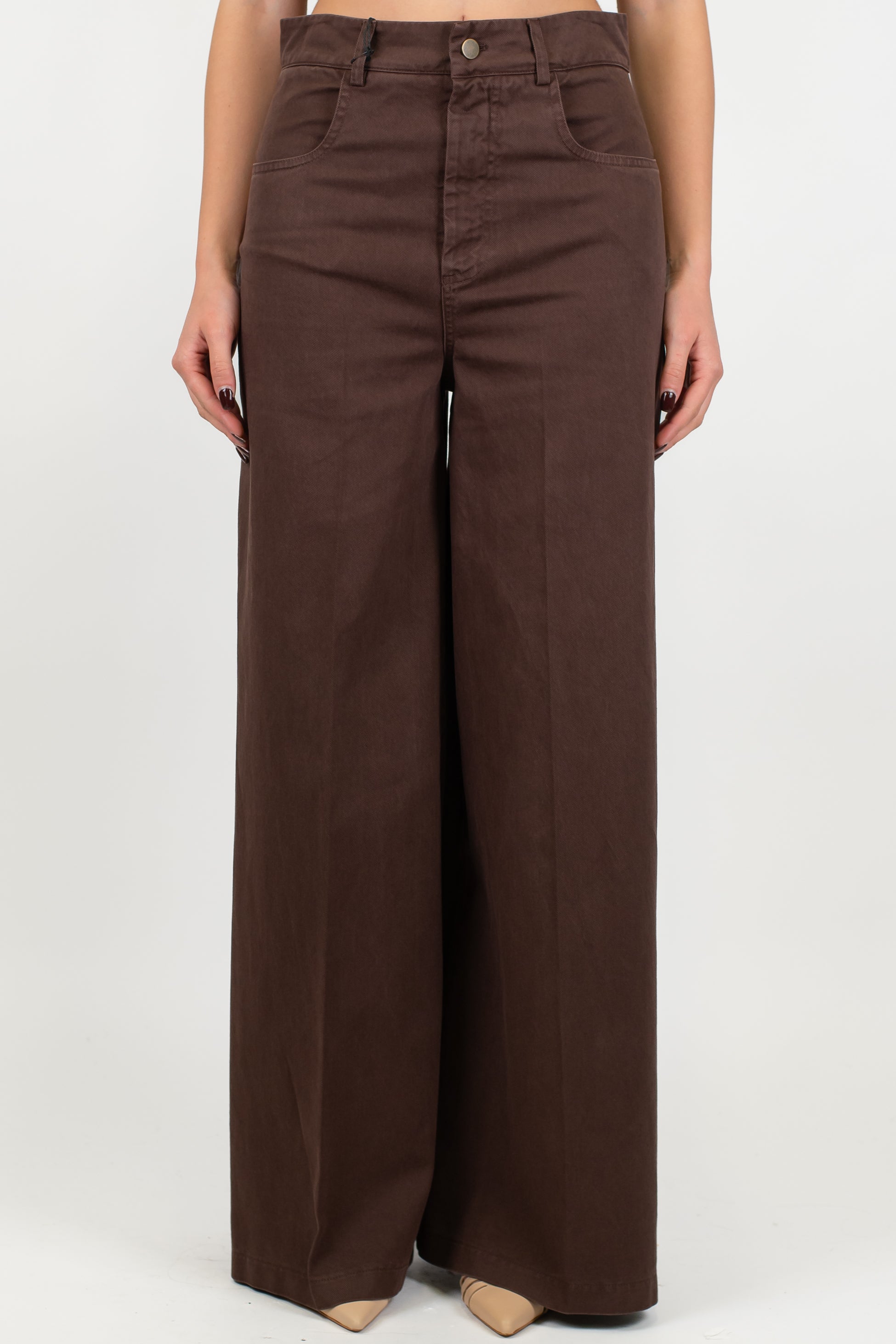 Tensione in - Pantalone palazzo in lyocell modello Baldo