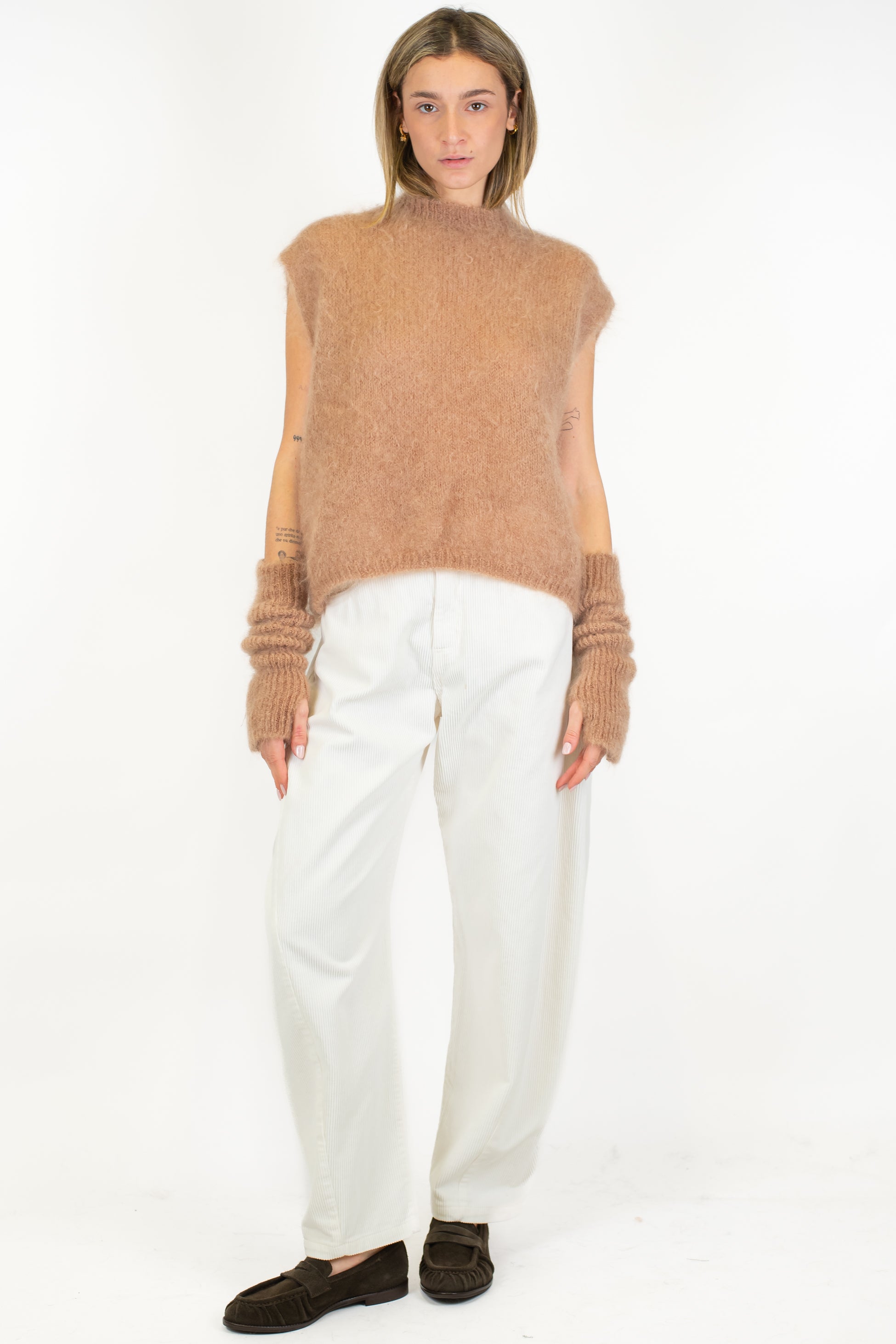 Tensione in - Pantalone balloon in velluto mille righe