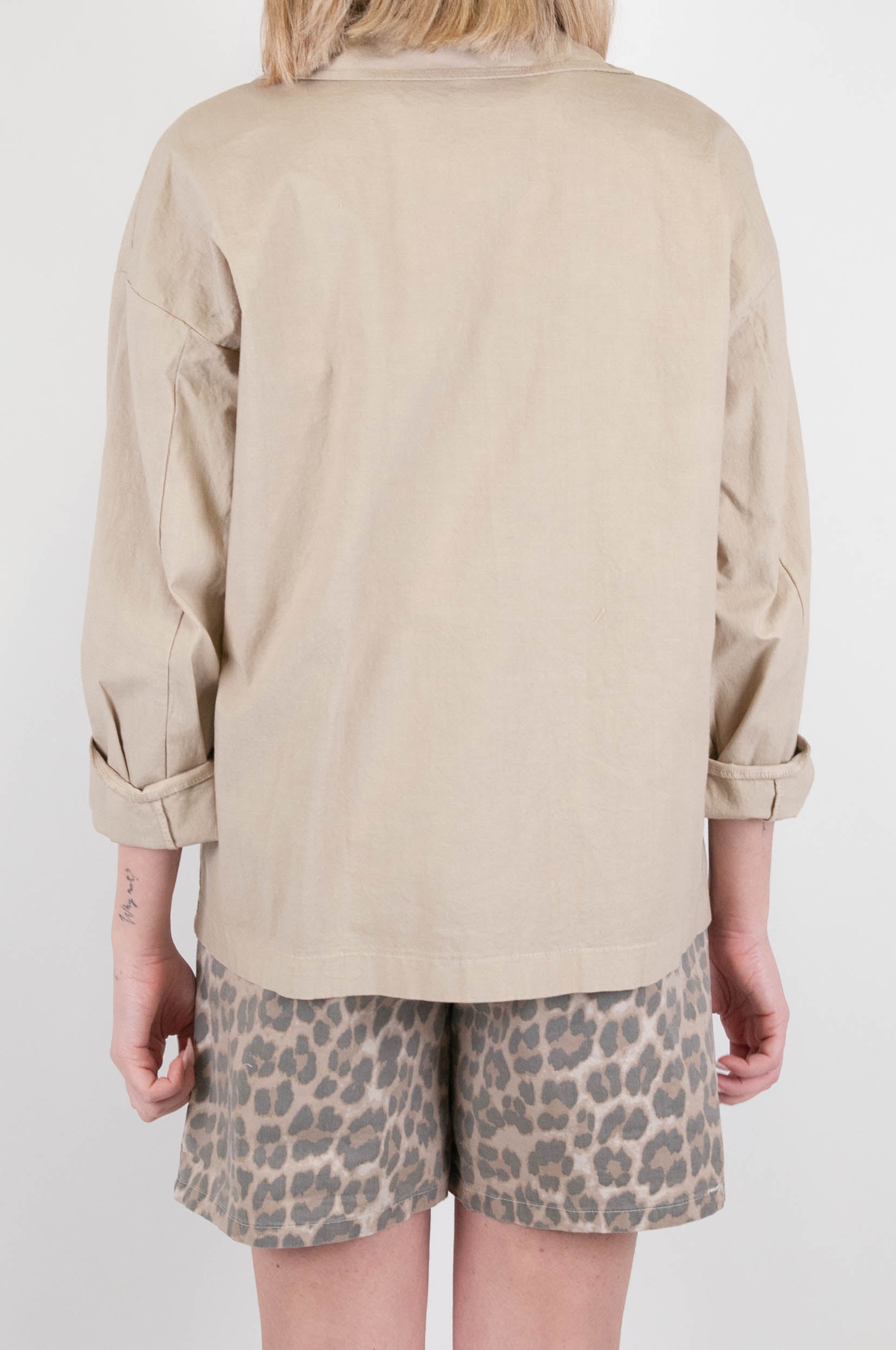 Haveone - Giacca sahariana con tasche e bottoni davanti