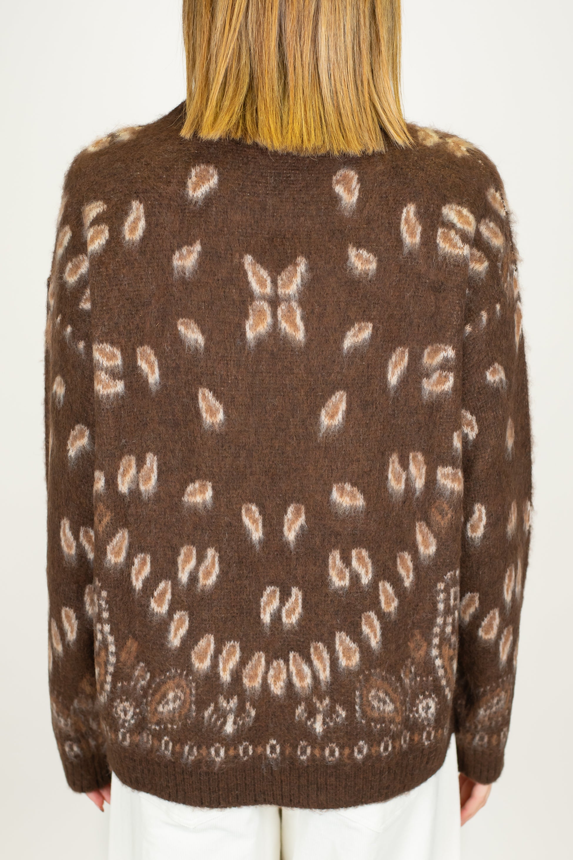 Tensione in - Maglia fantasia bandana in misto lana