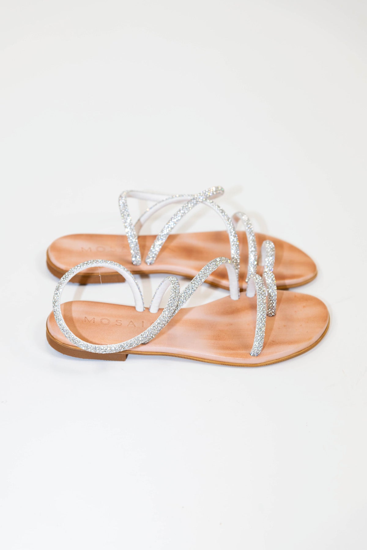 Mosaic - Sandalo intrecciato con strass