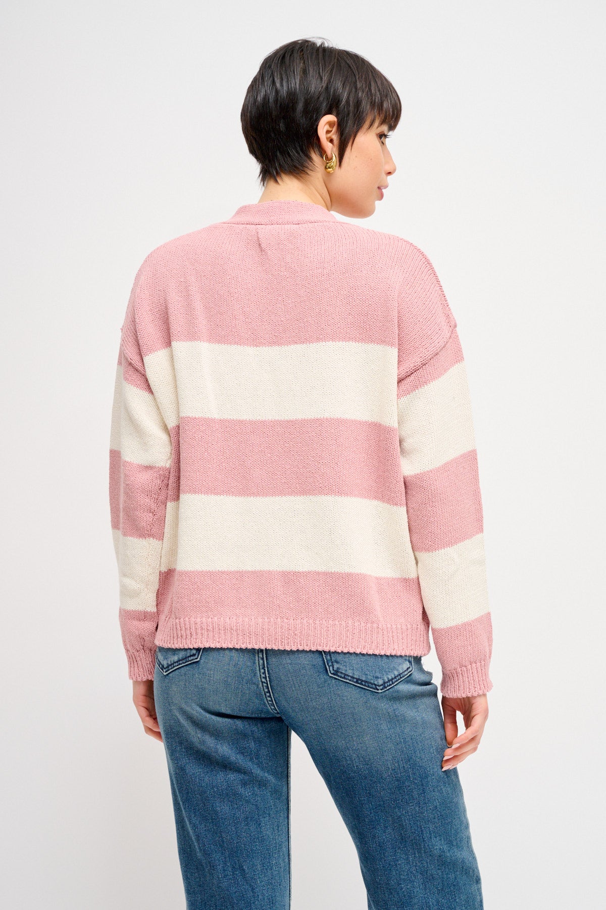 Maryley - Cardigan a righe in cotone