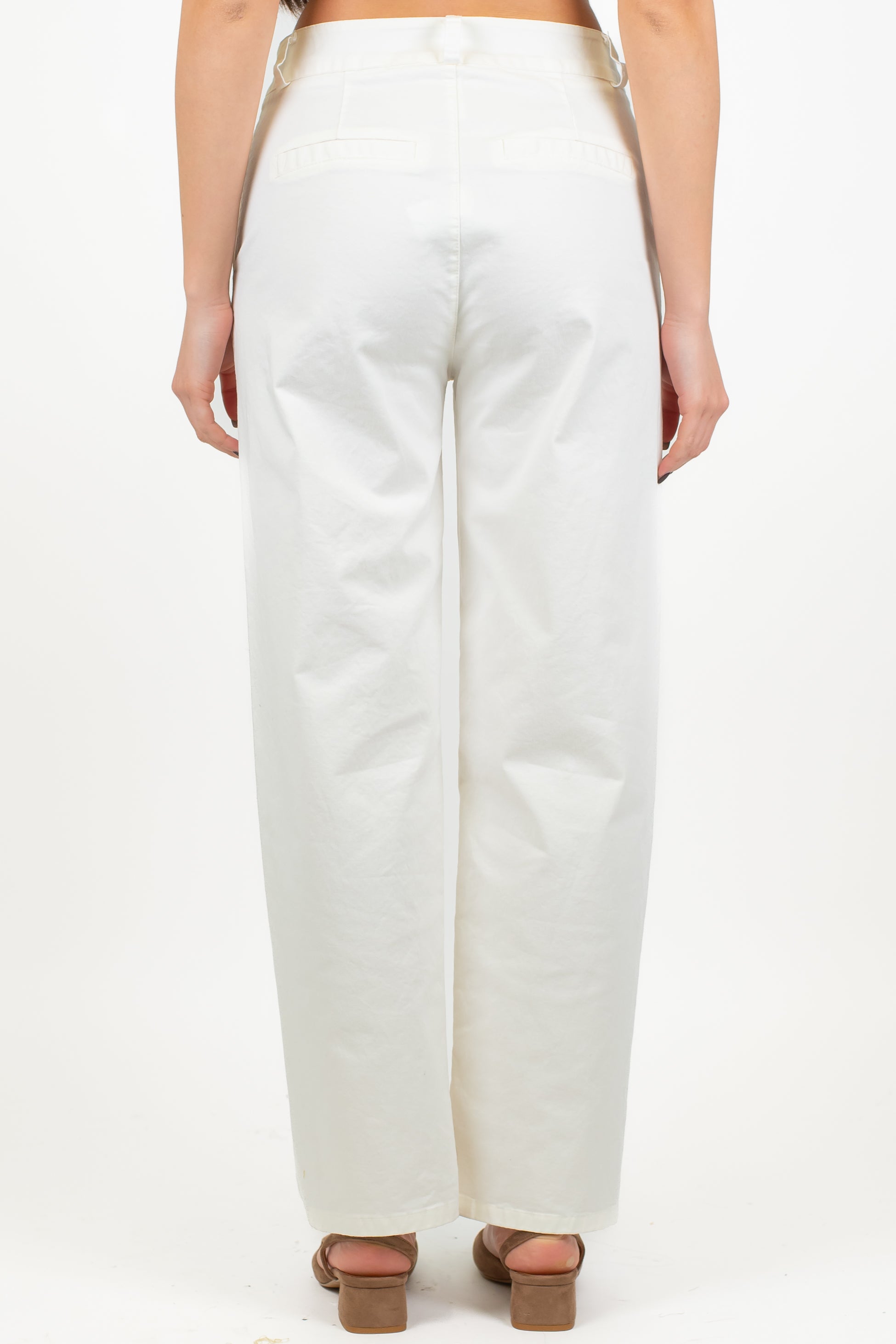 Tensione in - Pantalone balloon in cotone tinta unita