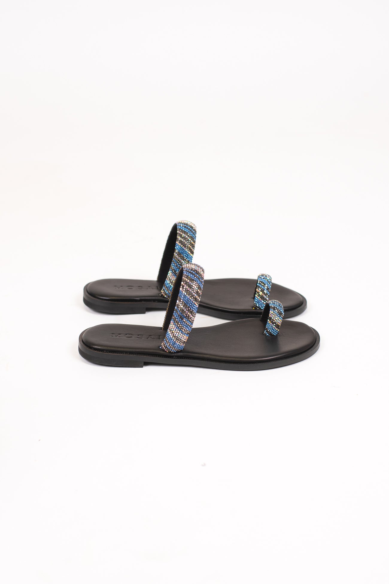 Mosaic - Sandalo infradito a fascia con strass