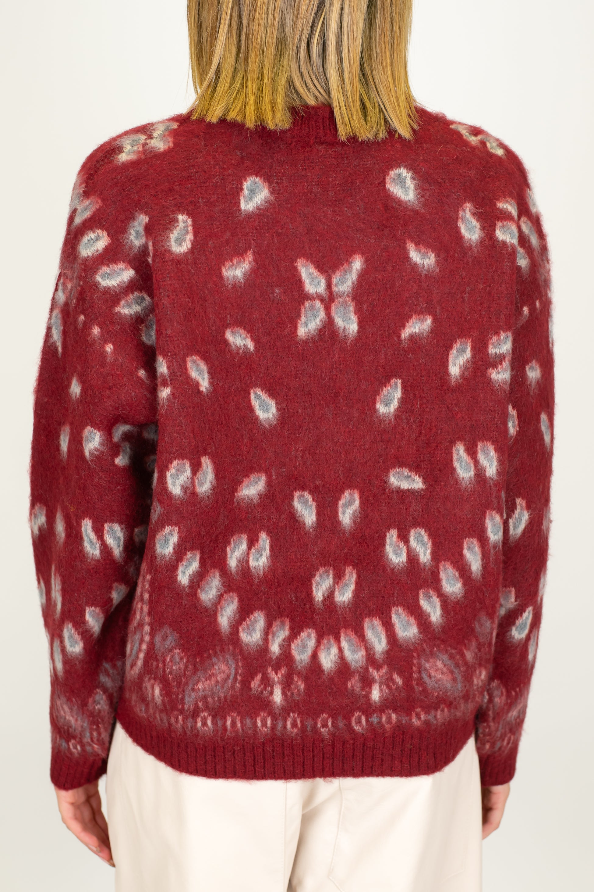 Tensione in - Maglia fantasia bandana in misto lana