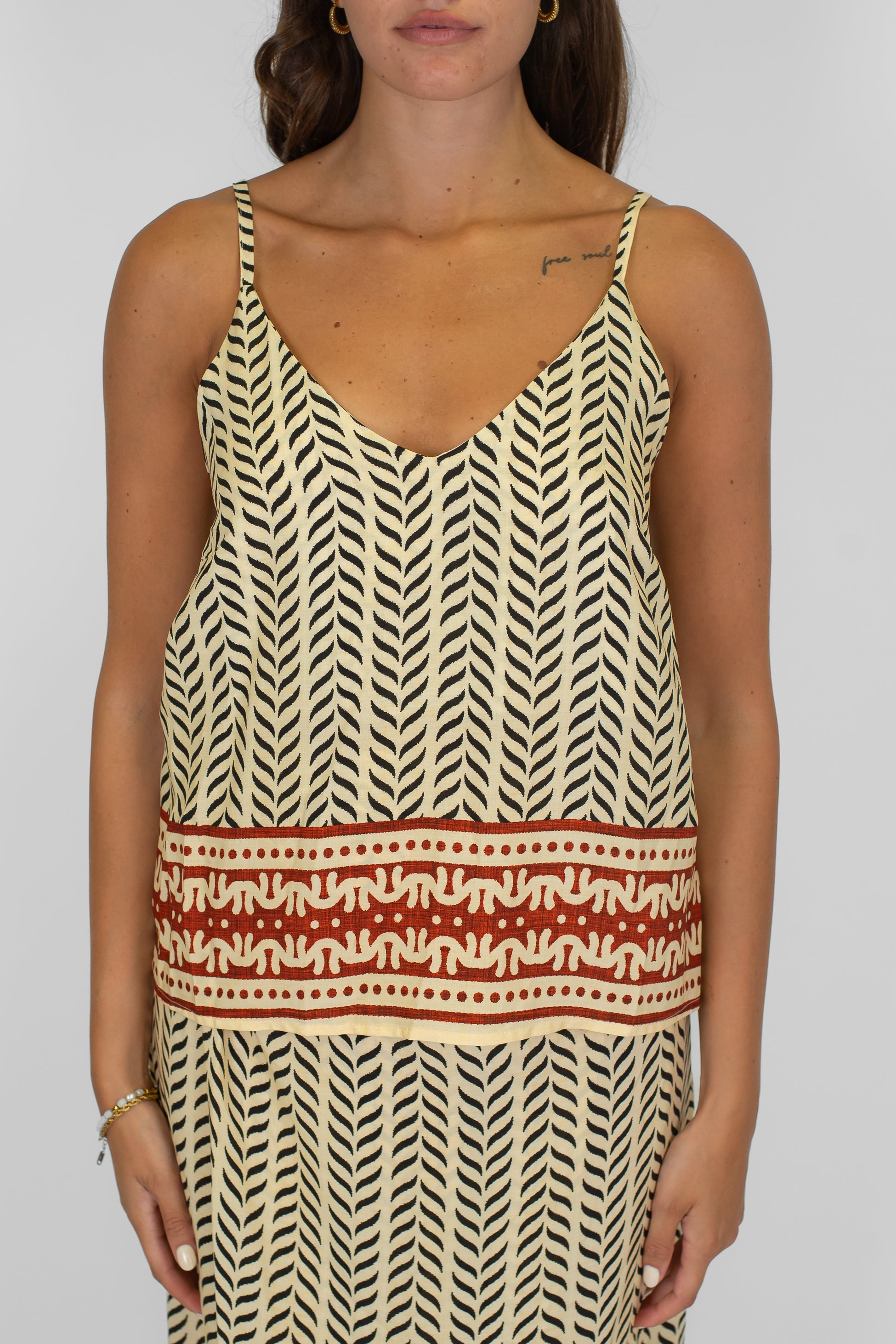 Haveone - Top fantasia con bretelle regolabili