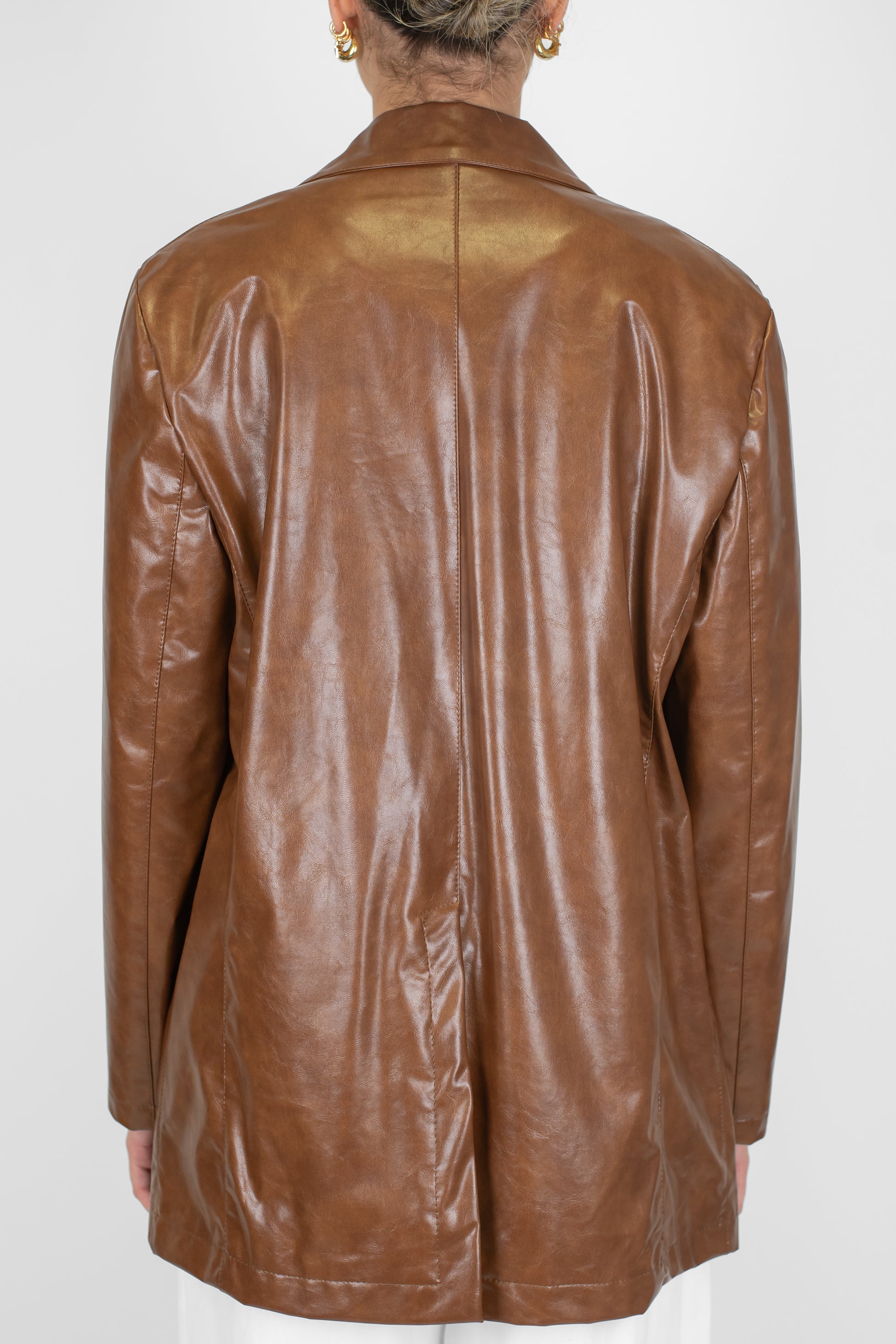 Motel - Blazer monopetto in ecopelle