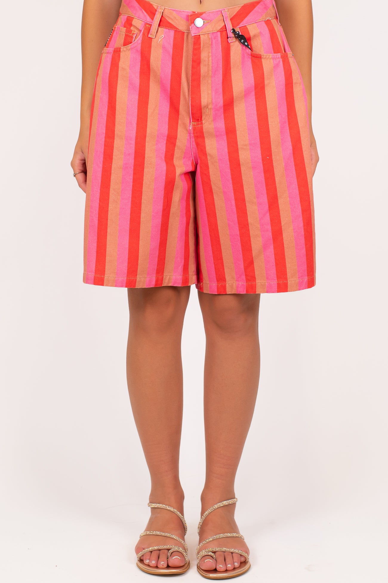 Haveone - Bermuda fantasia righe multicolor