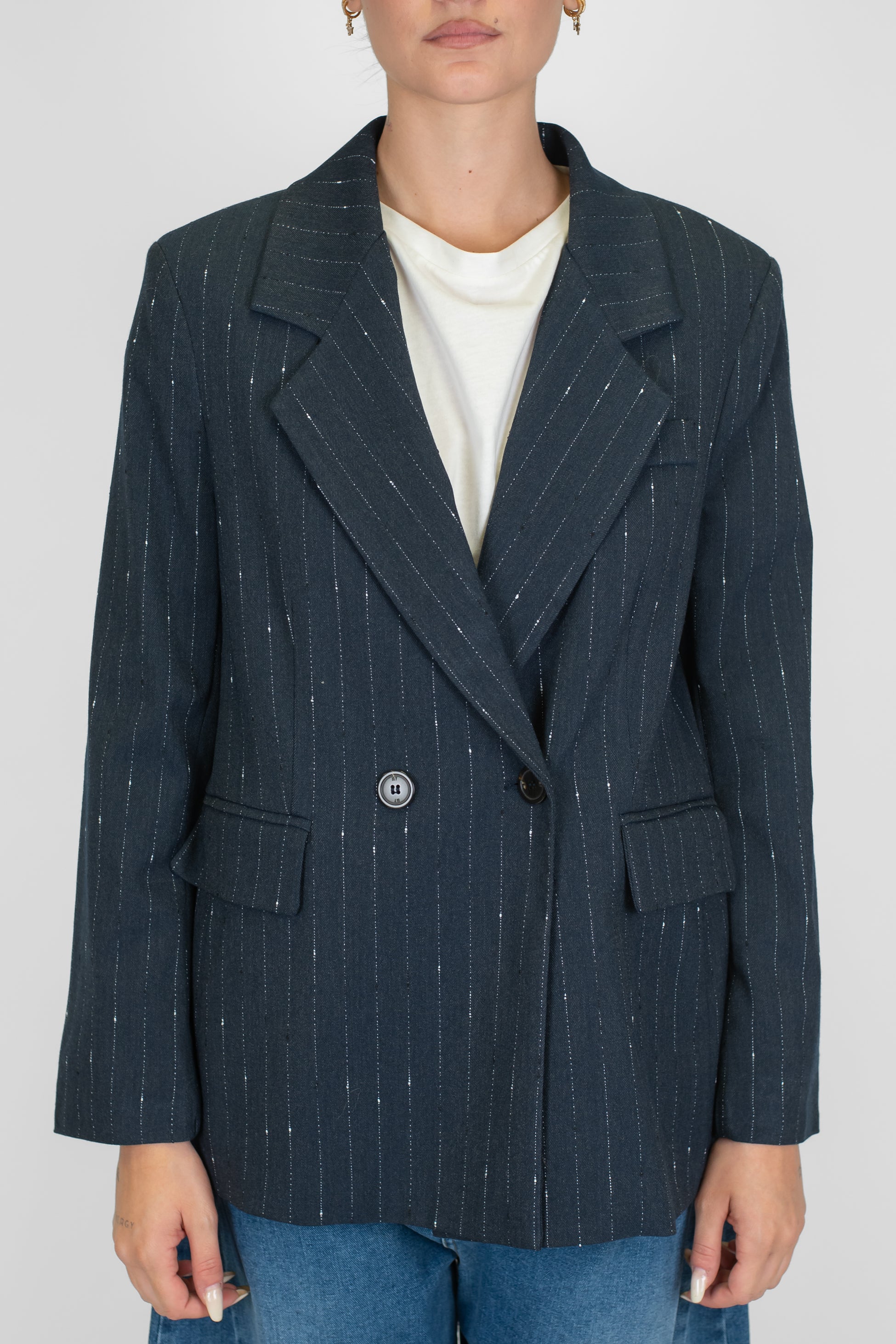 Maryley - Giacca doppiopetto gessata