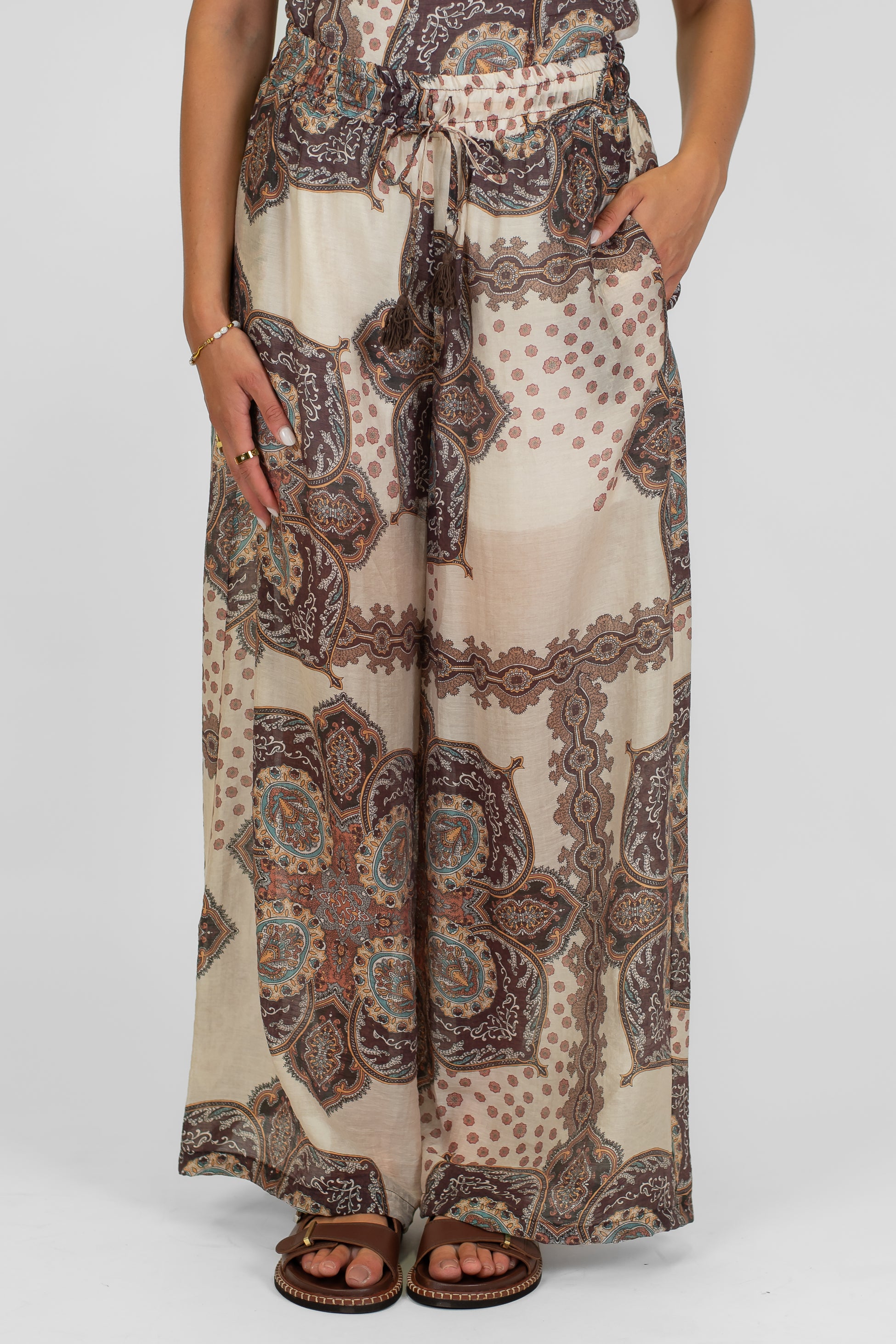 Motel - Pantalone palazzo fantasia