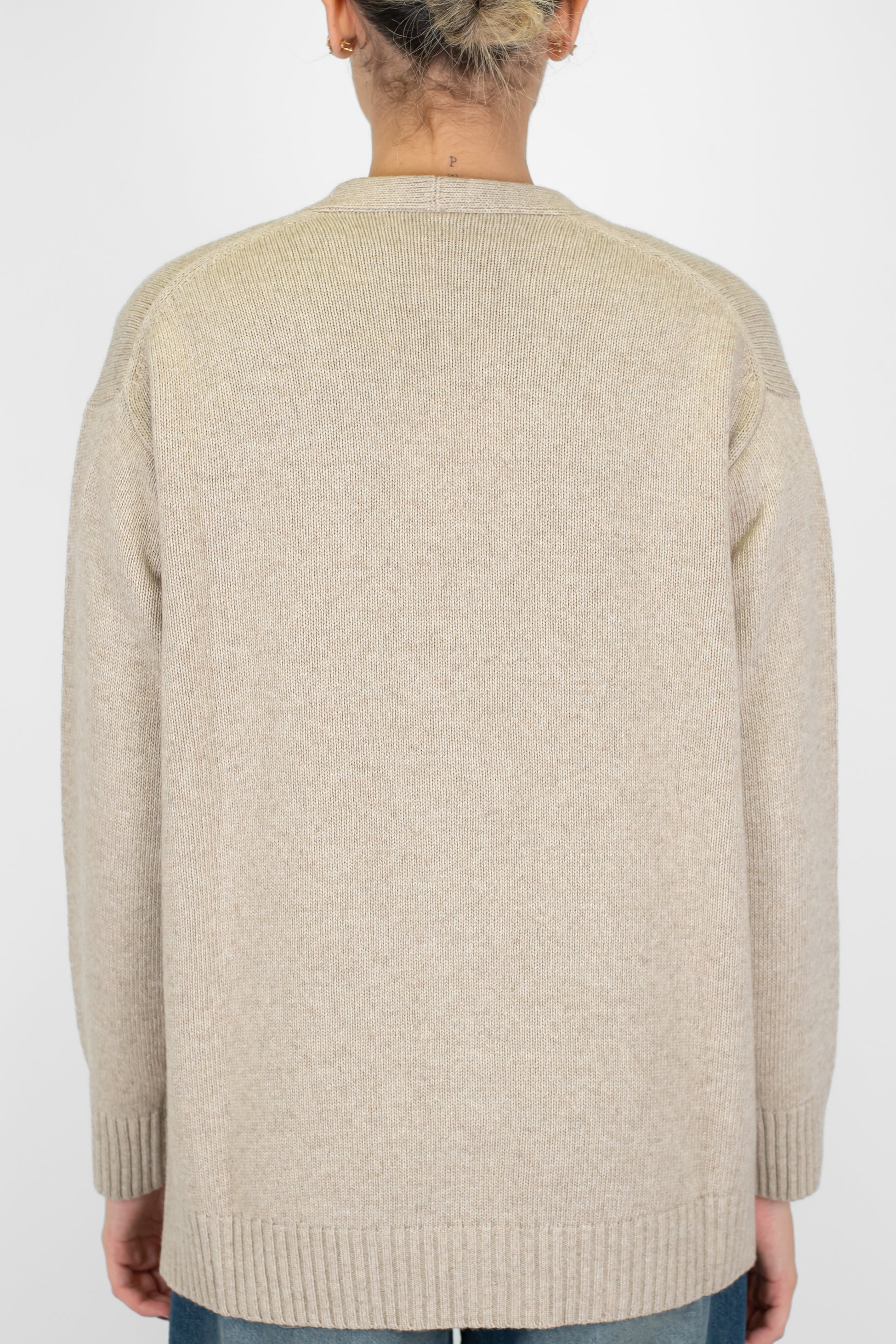 Tensione in - Cardigan quattro bottoni in misto lana e cashmere