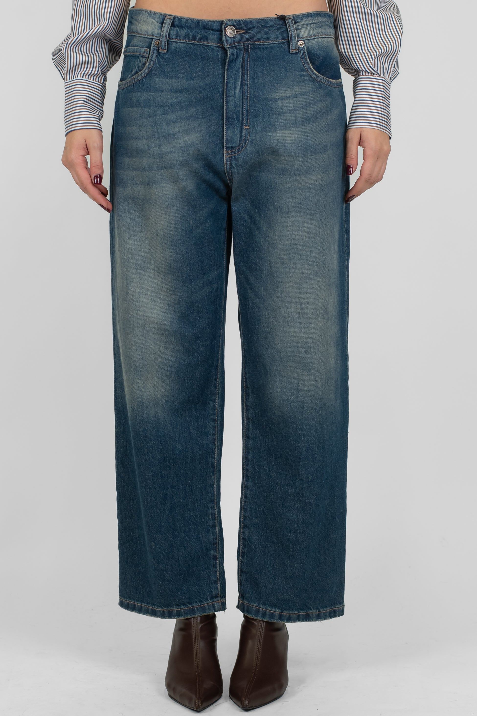 Tensione in - Jeans regular modello Tom lavaggio scuro