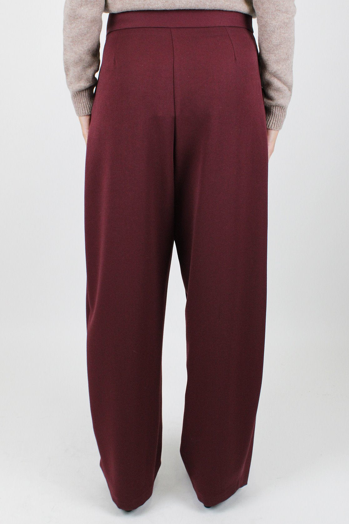 Maryley - Pantalone balloon a vita alta con pinces