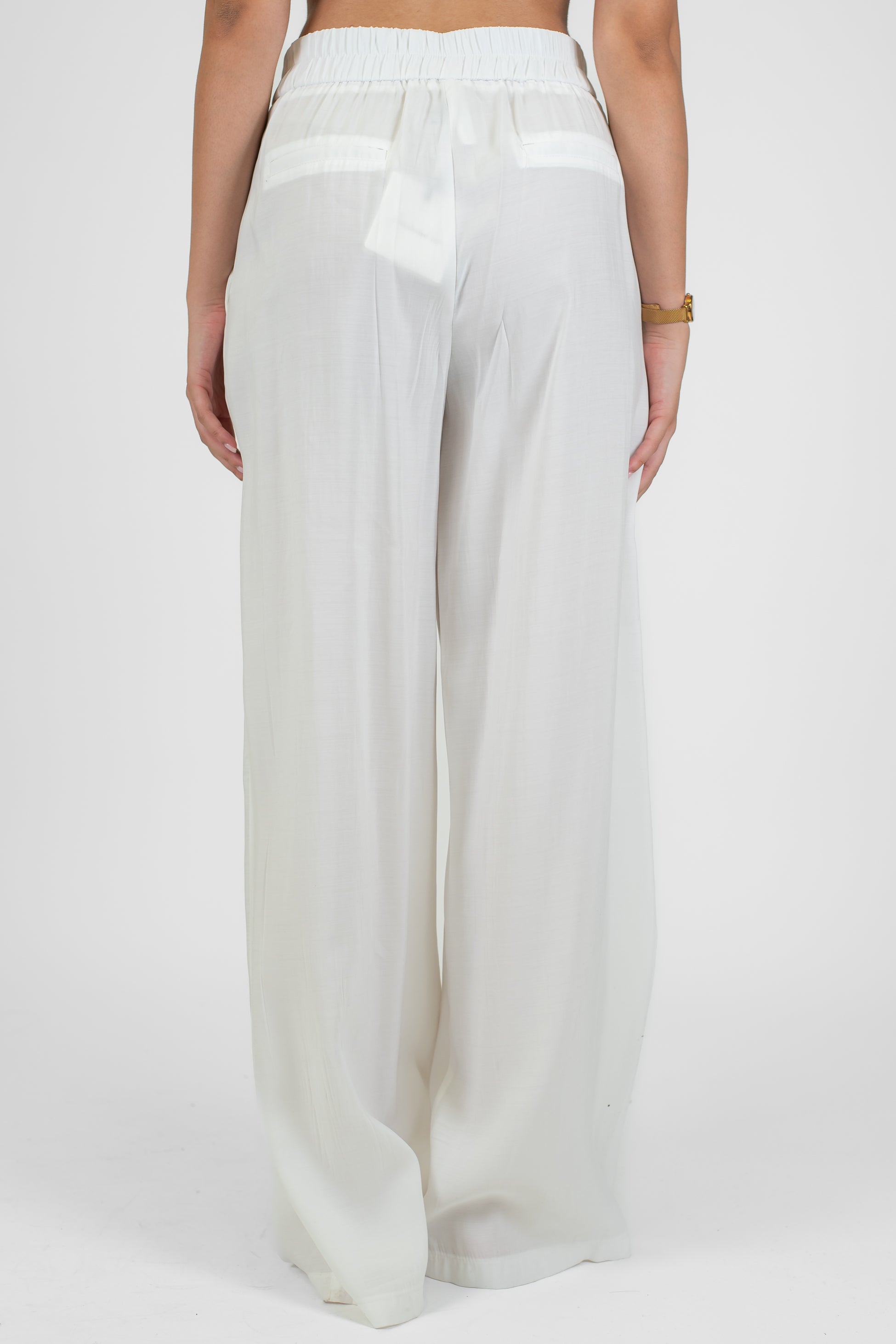 Tensione in - Pantalone palazzo in modal con elastico sul retro