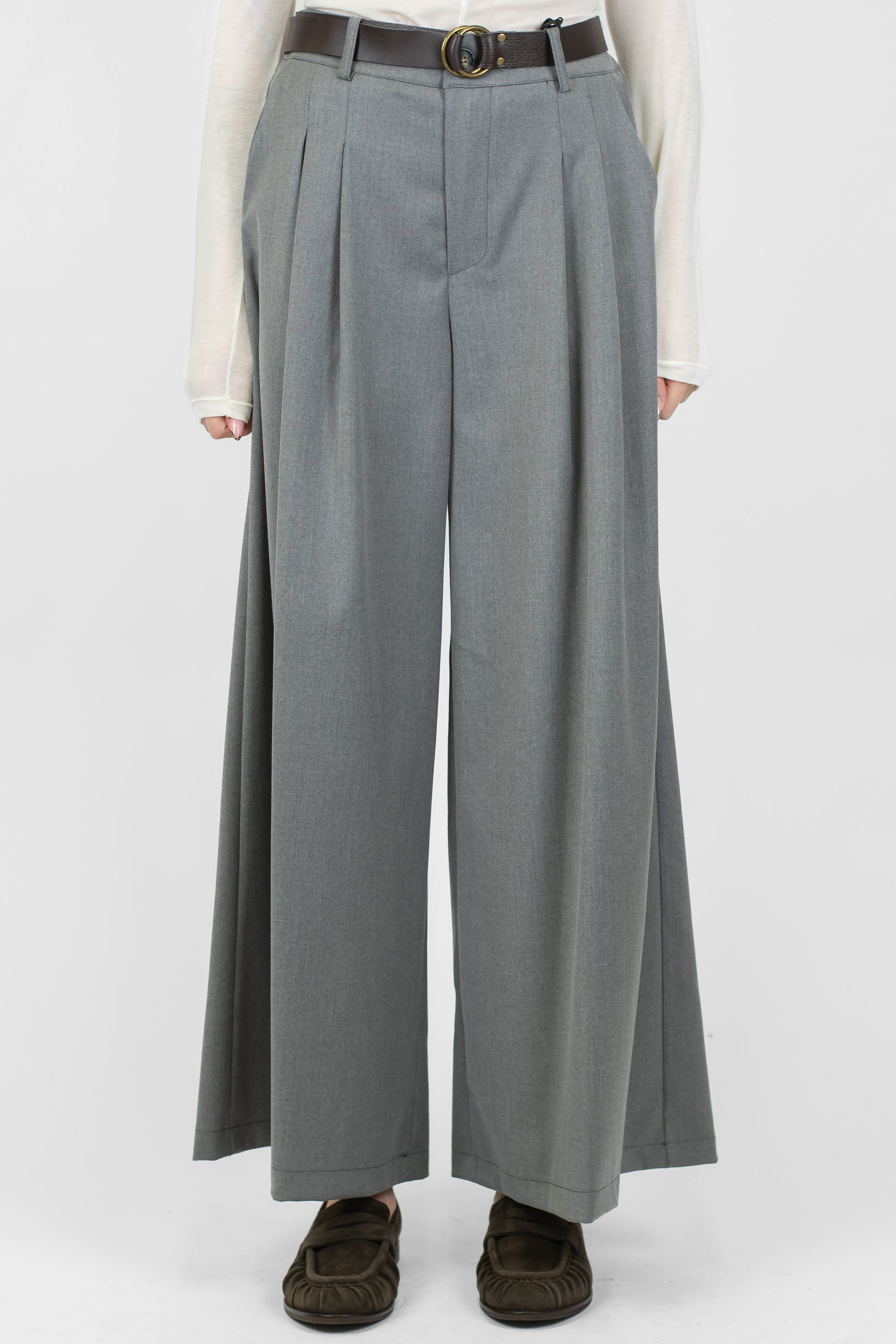 Haveone - Pantalone palazzo con pinces