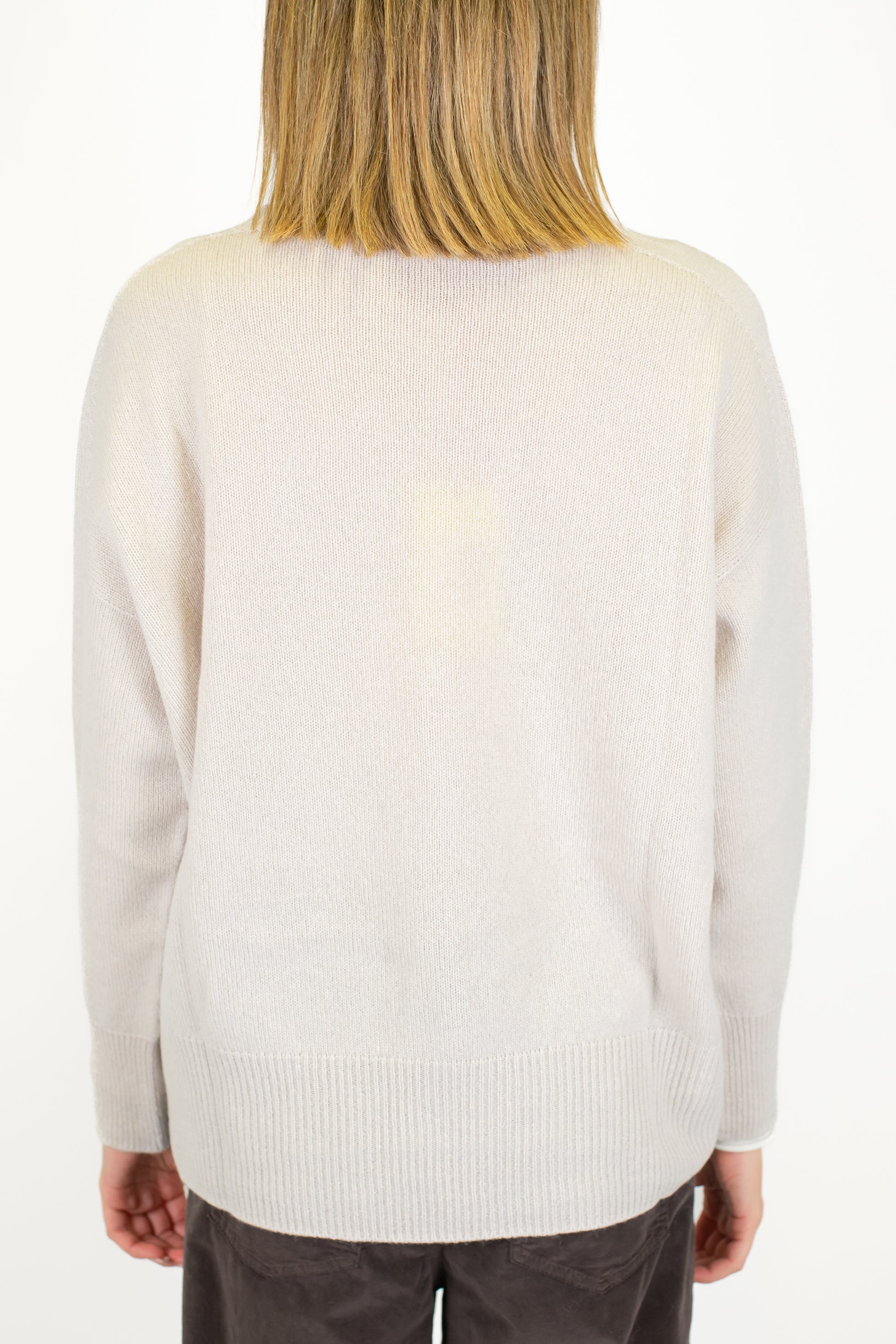 Tensione in - Maglia girocollo in misto cashmere con orlo stondato