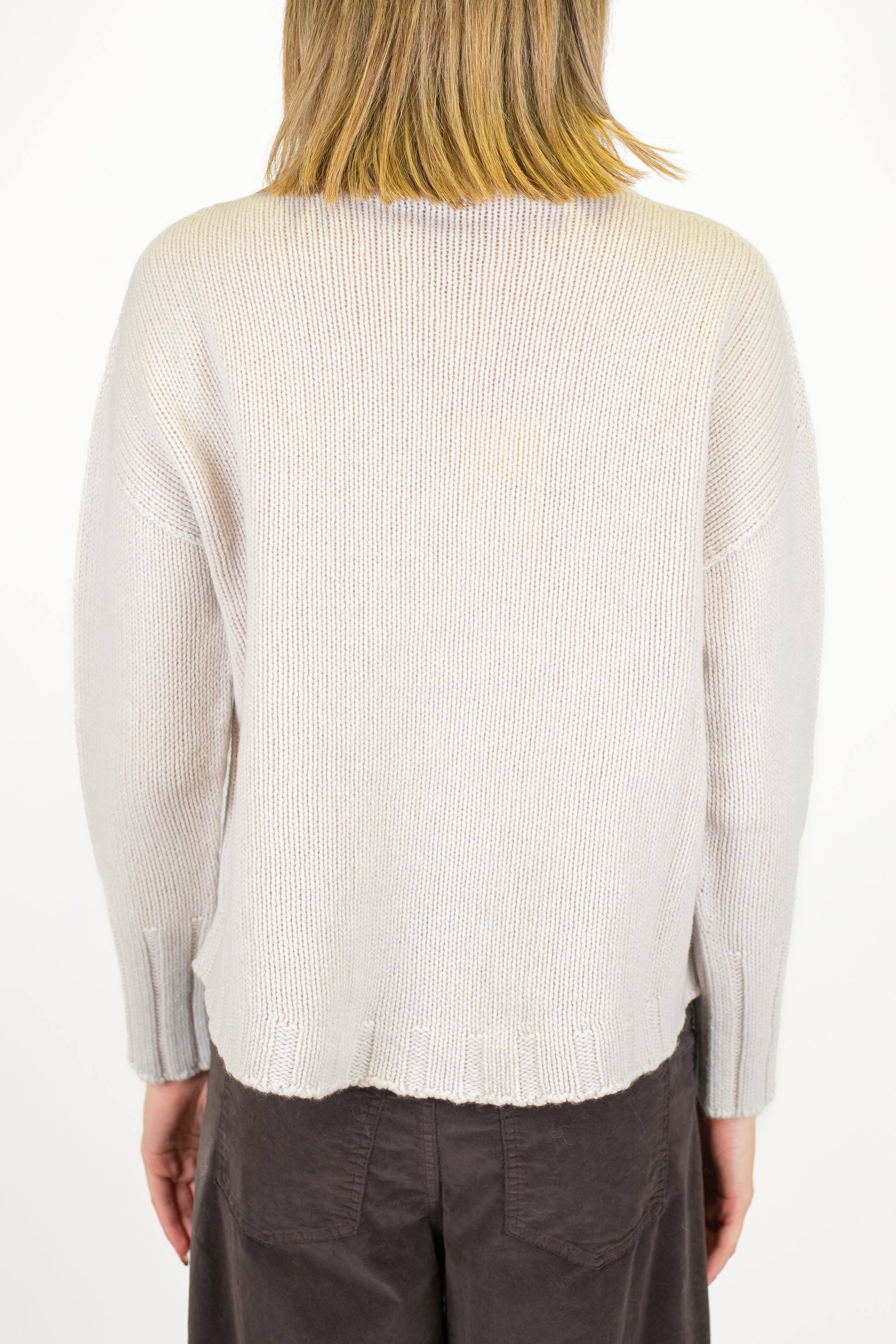 Tensione in - Maglia scollo cratere in misto lana e cashmere