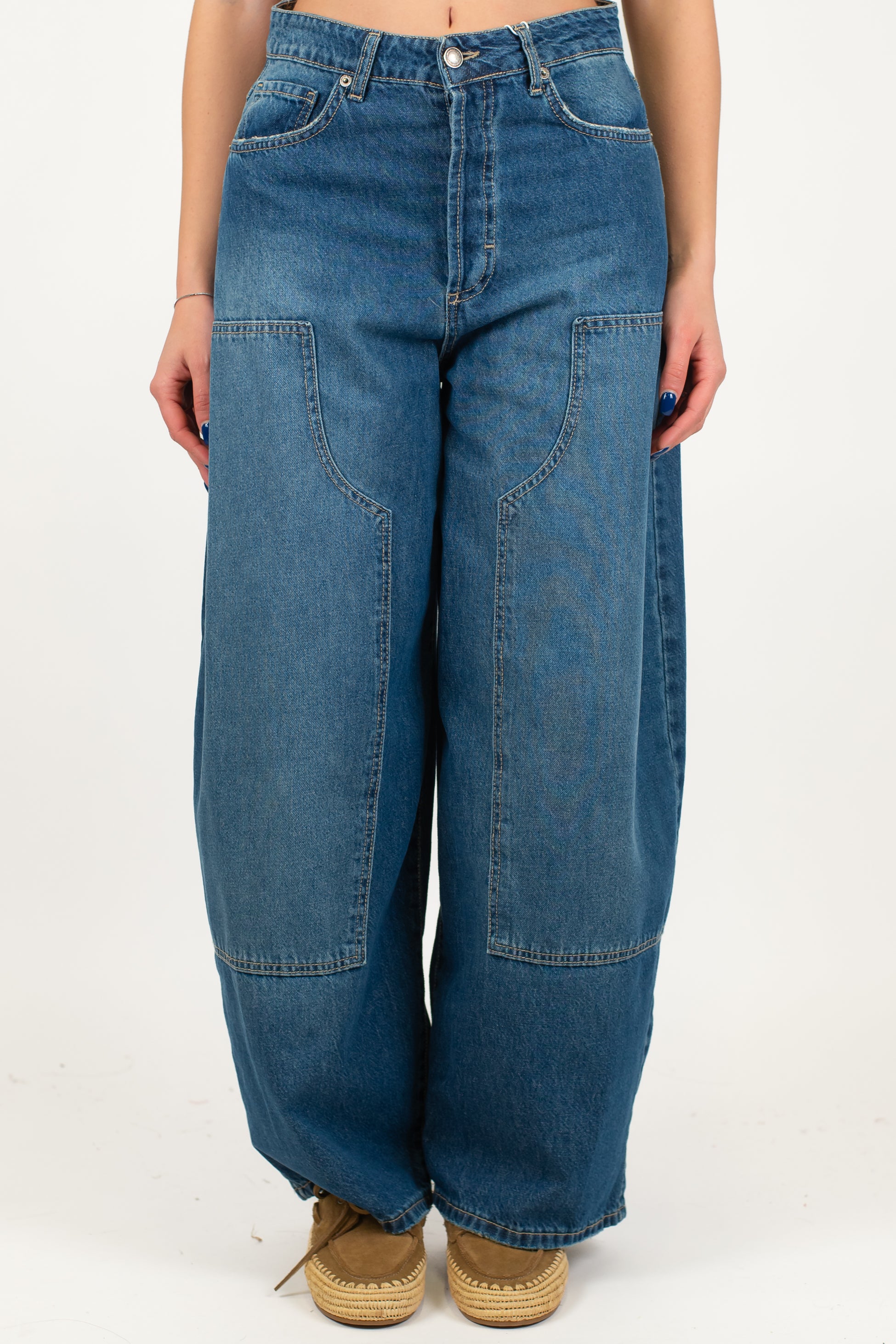 Motel - Jeans barrell western lavaggio intermedio