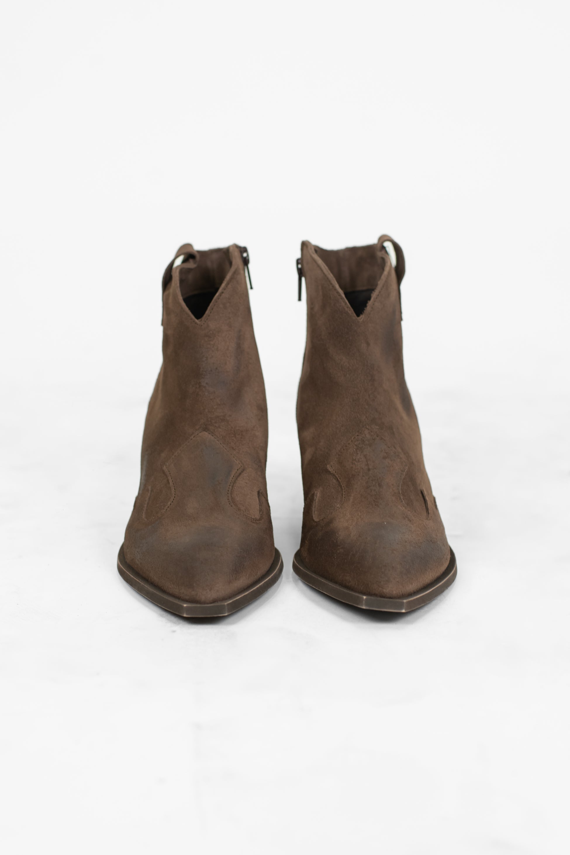 Ovyé - Texanino in pelle camosciata con zip laterale