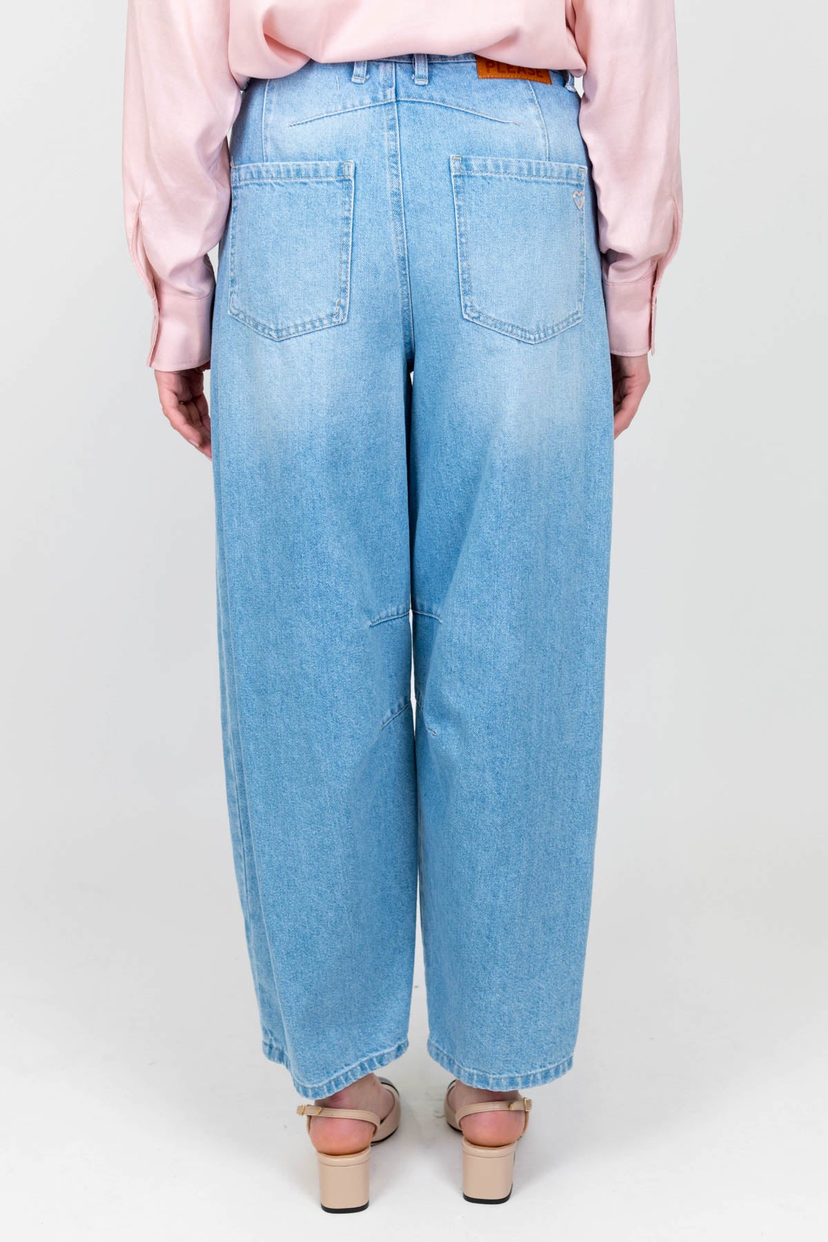 Please - Jeans balloon lavaggio chiaro
