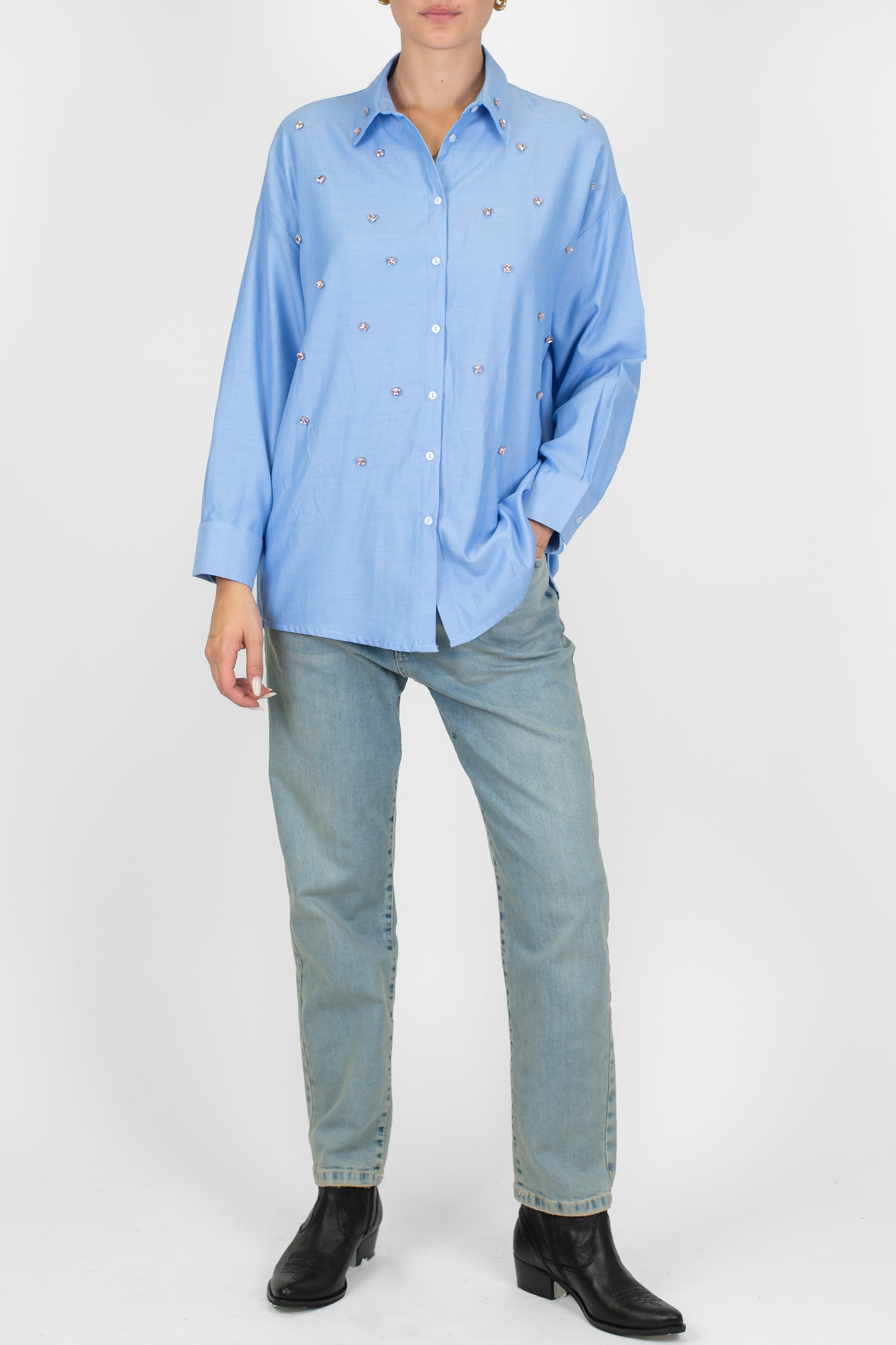 Tensione in - Jeans slim lavaggio sabbiato