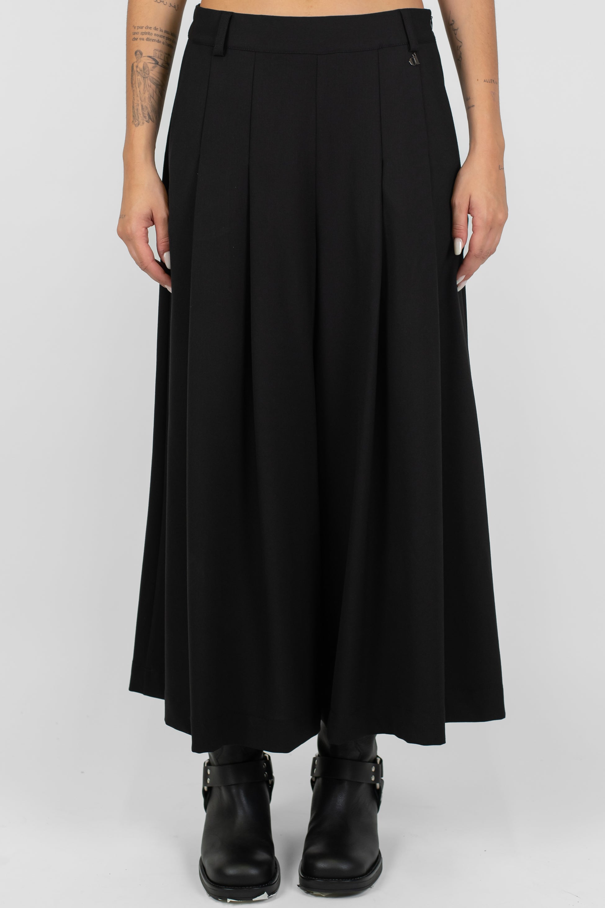 Dixie - Panta-gonna palazzo con pinces ed elastico sul retro