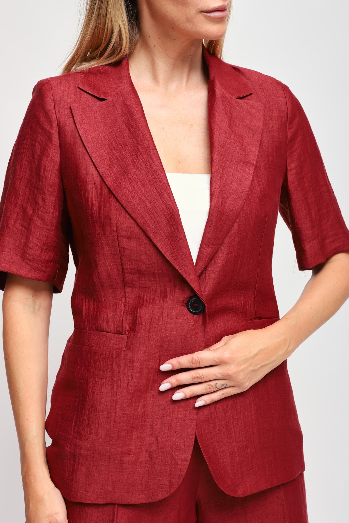 Maryley - Giacca mezzamanica in lino