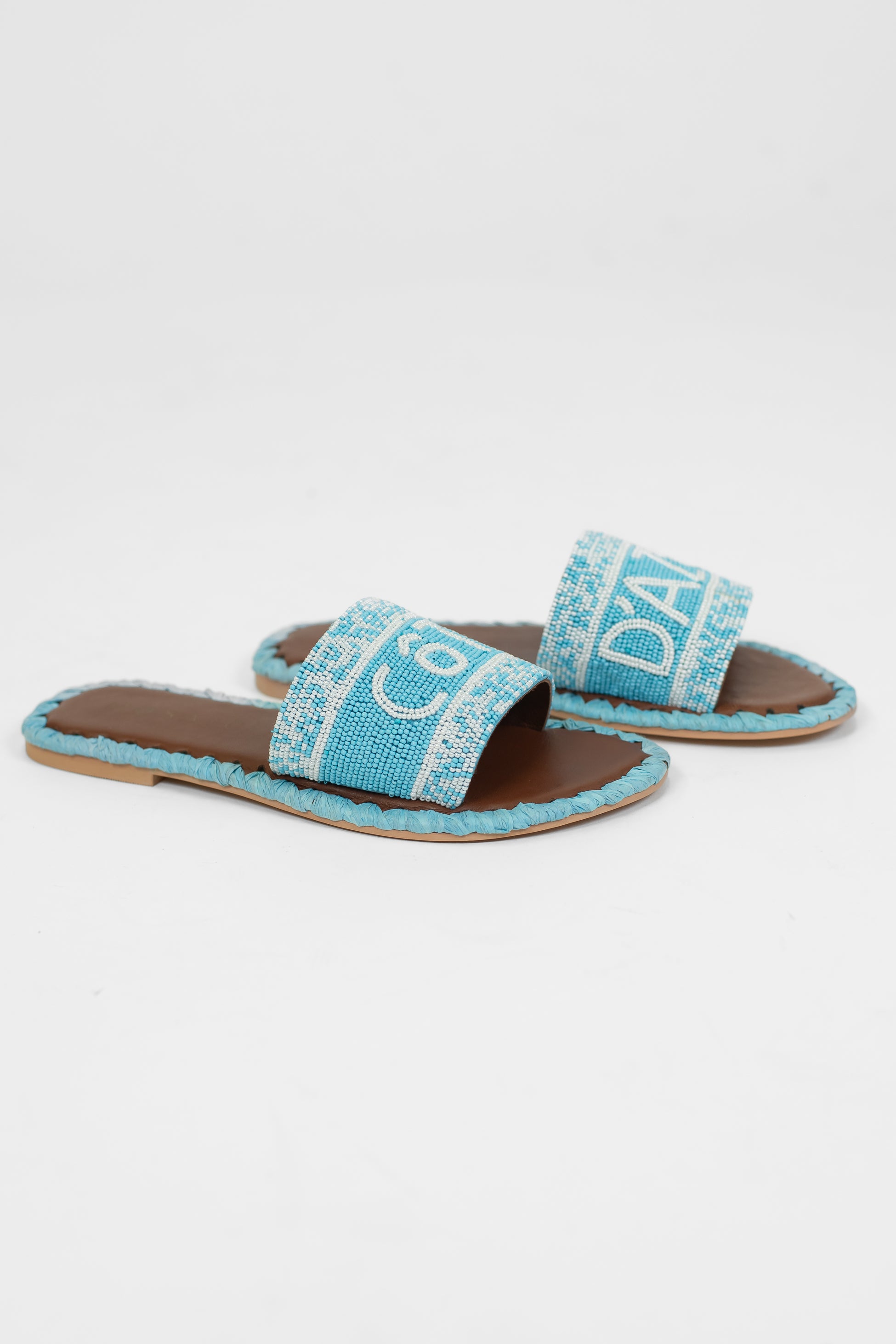 Mosaic - Ciabattina con fascia decorata da perline