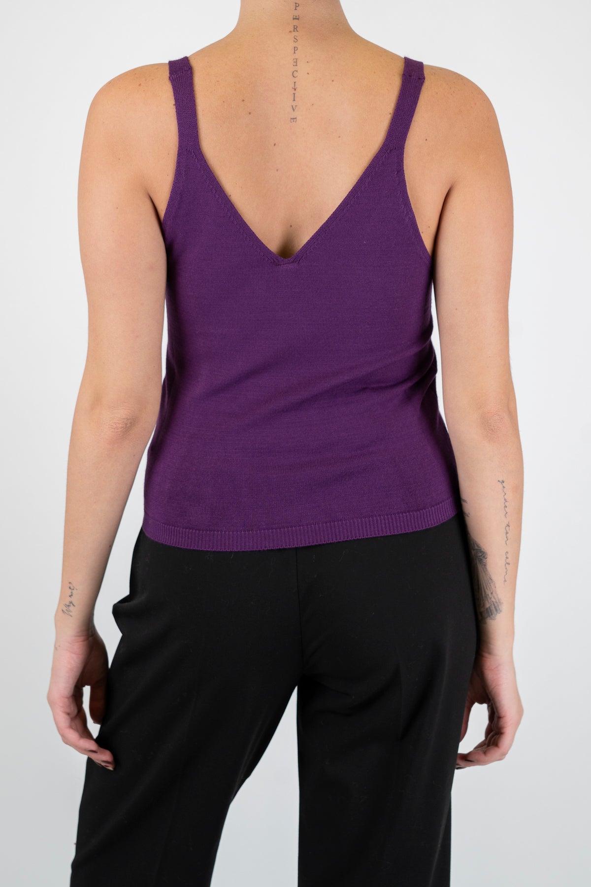 Tensione in - Top tinta unita in viscosa con bretelle