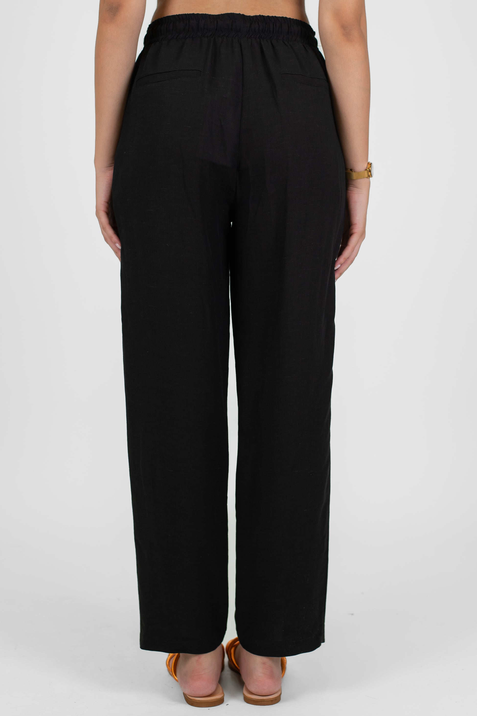 Motel - Pantalone in misto lino e viscosa con coulisse