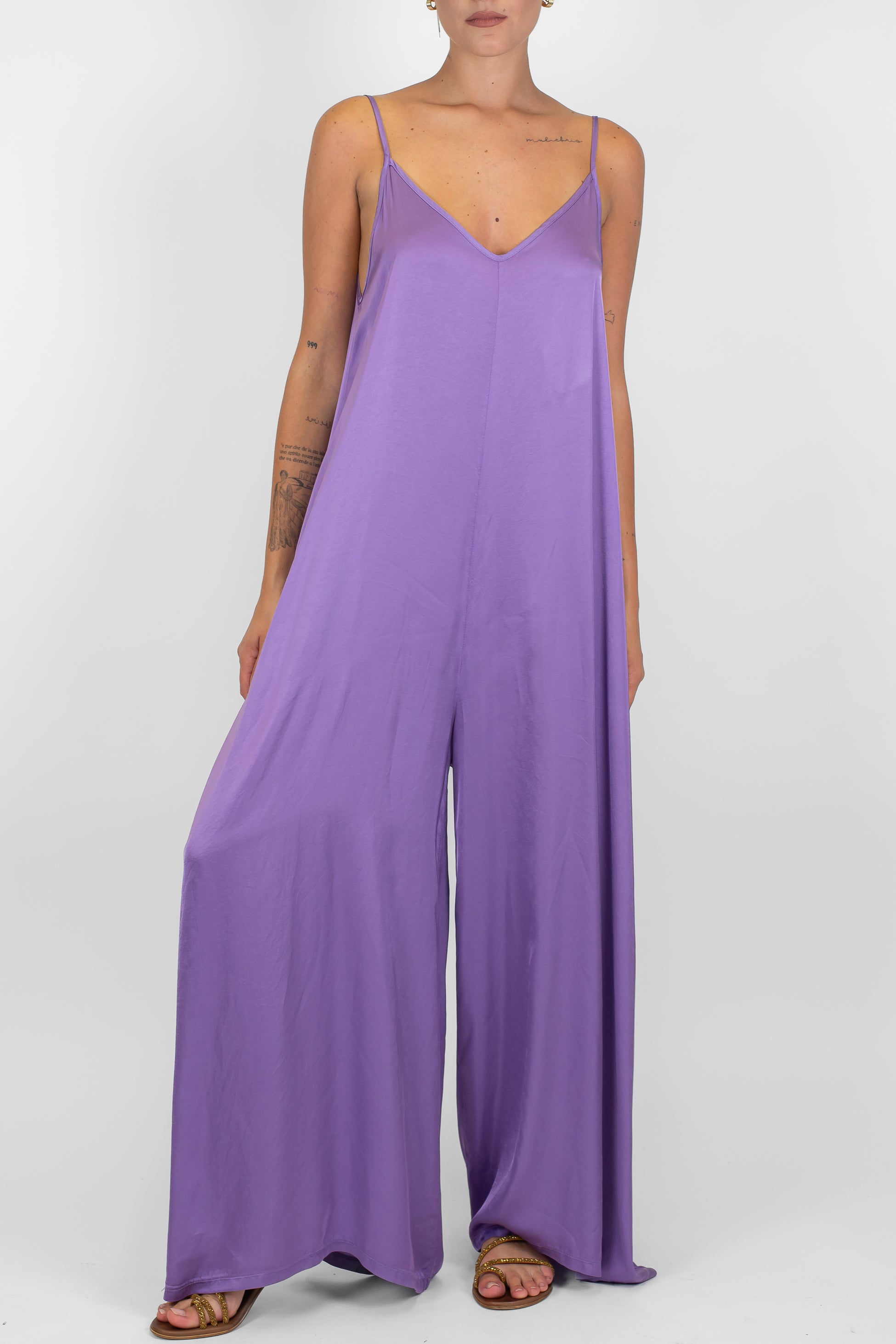 Motel - Tuta in viscosa leggera con bretella sottile