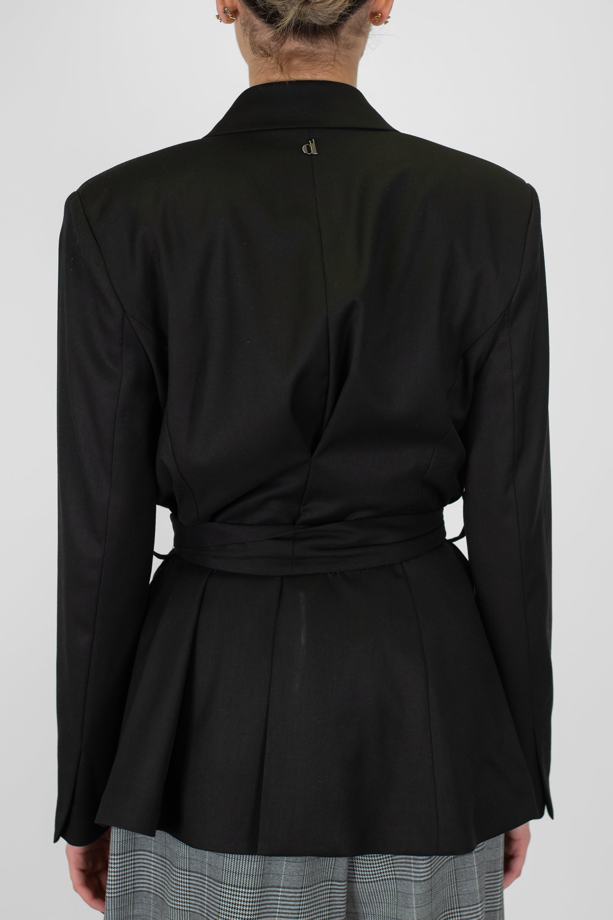 Dixie - Giacca sfiancata doppiopetto con cintura in vita