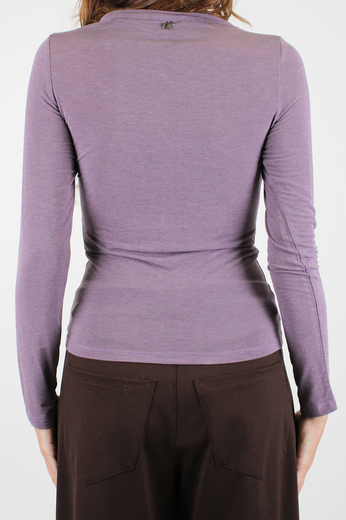 Dixie - Maglia serafino basic in misto cashmere