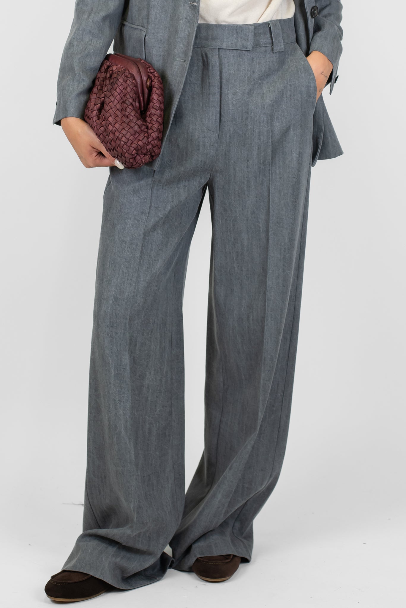 Maryley - Pantalone palazzo in lyocell