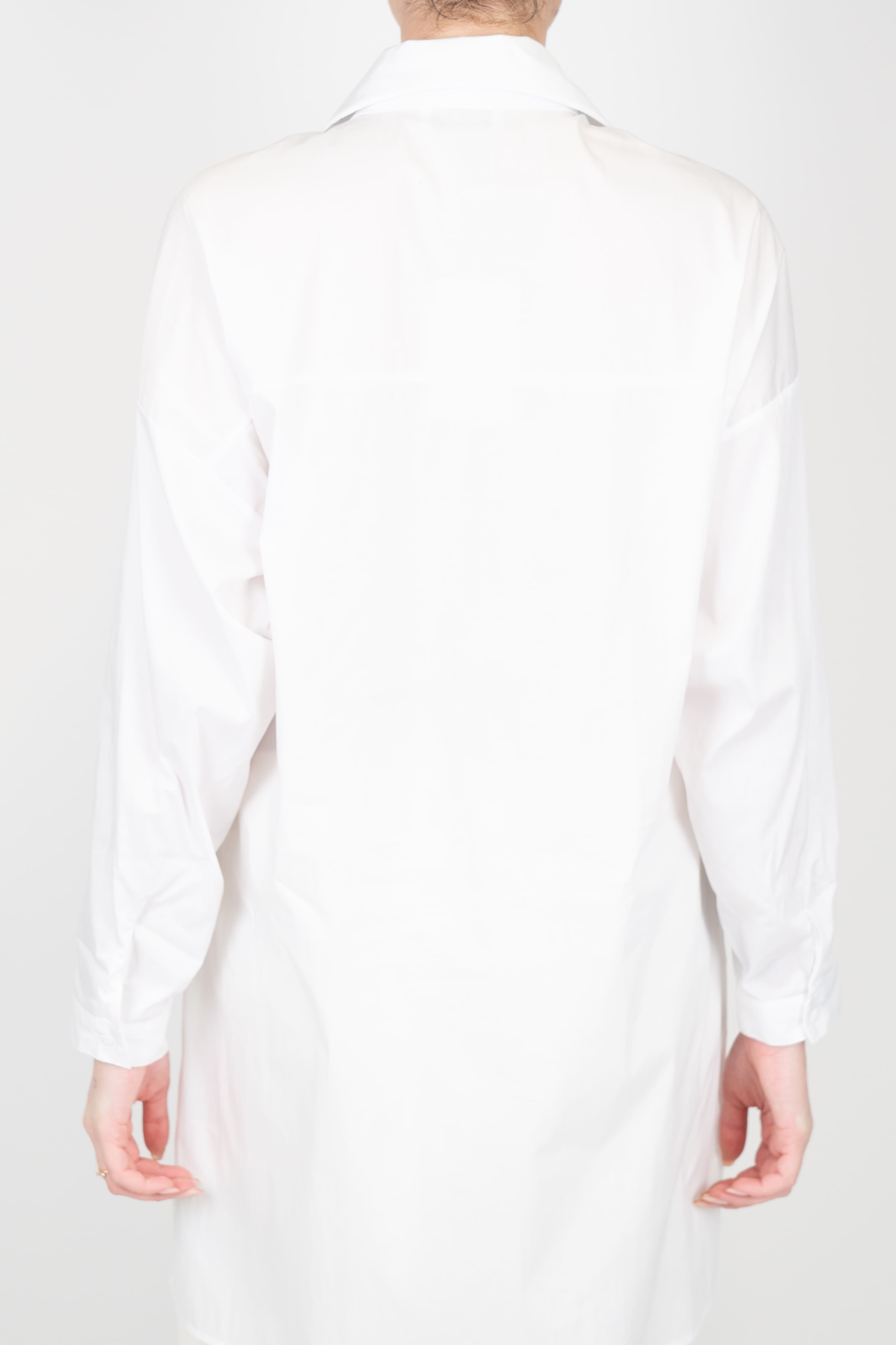 Motel - Camicia asimmetrica con colletto rimovibile e cordoncino in tessuto