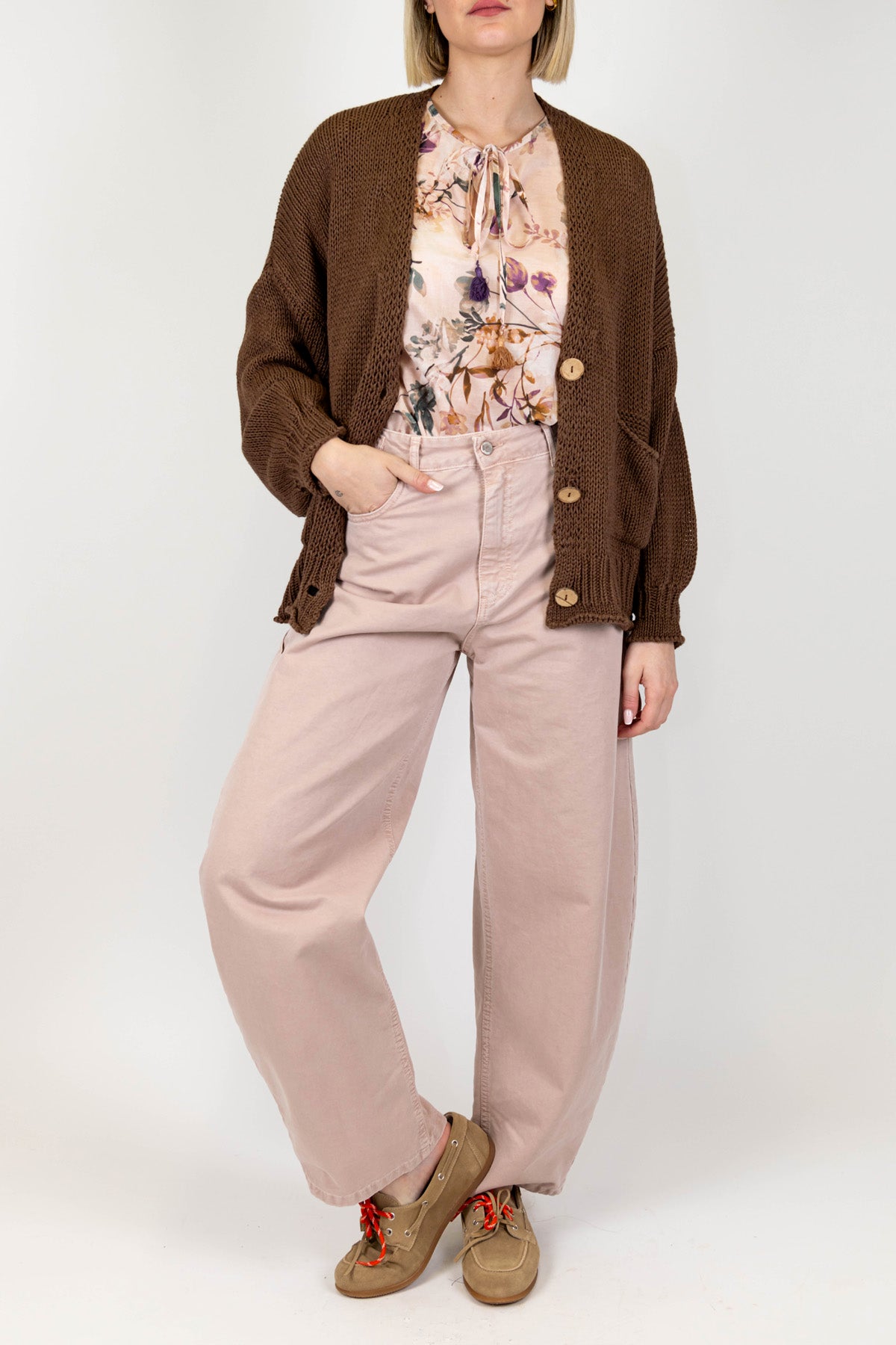 Tensione in - Pantalone worker in denim colorato