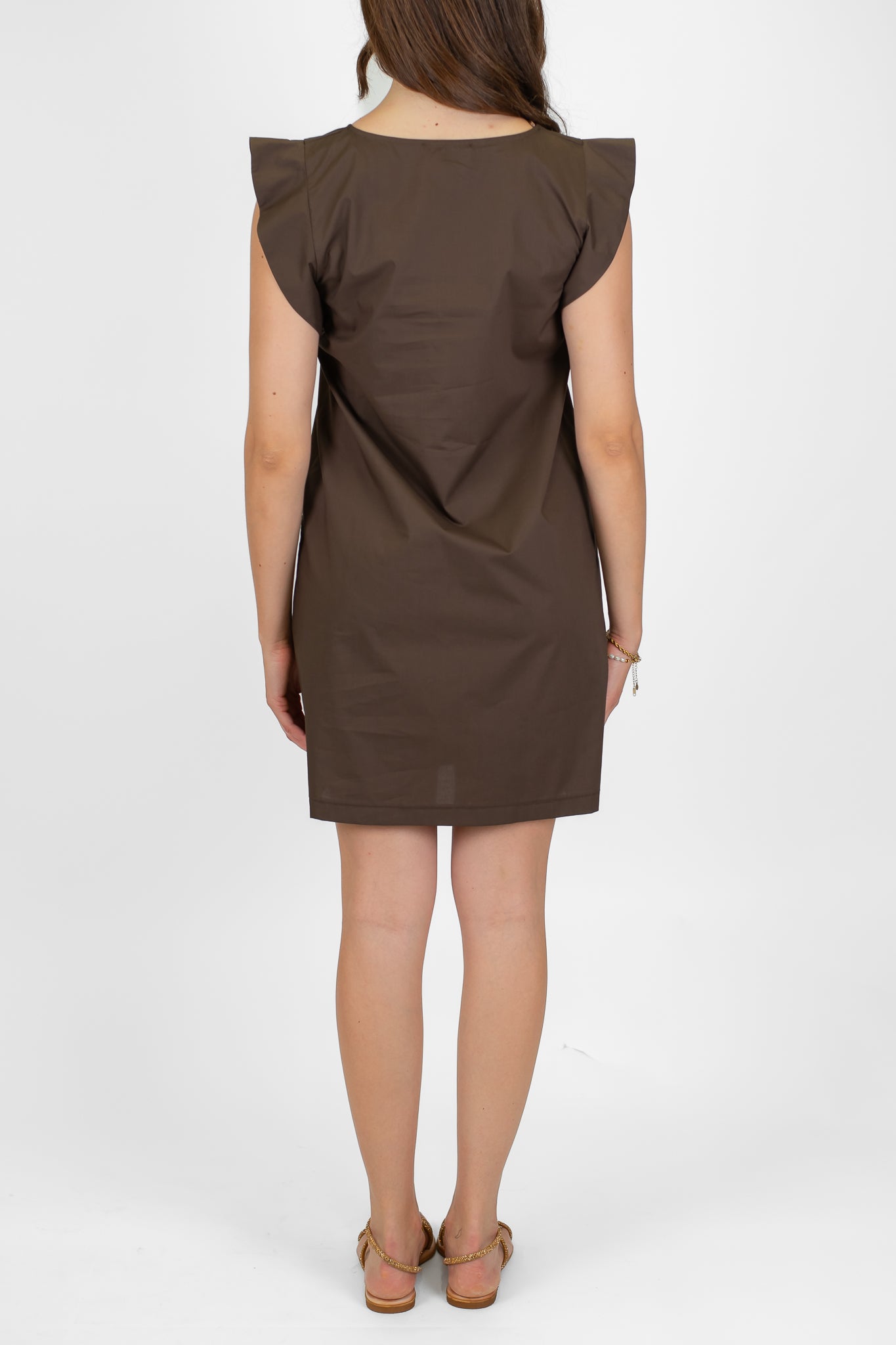 Maryley - Abito corto giromaniche con scollo a V