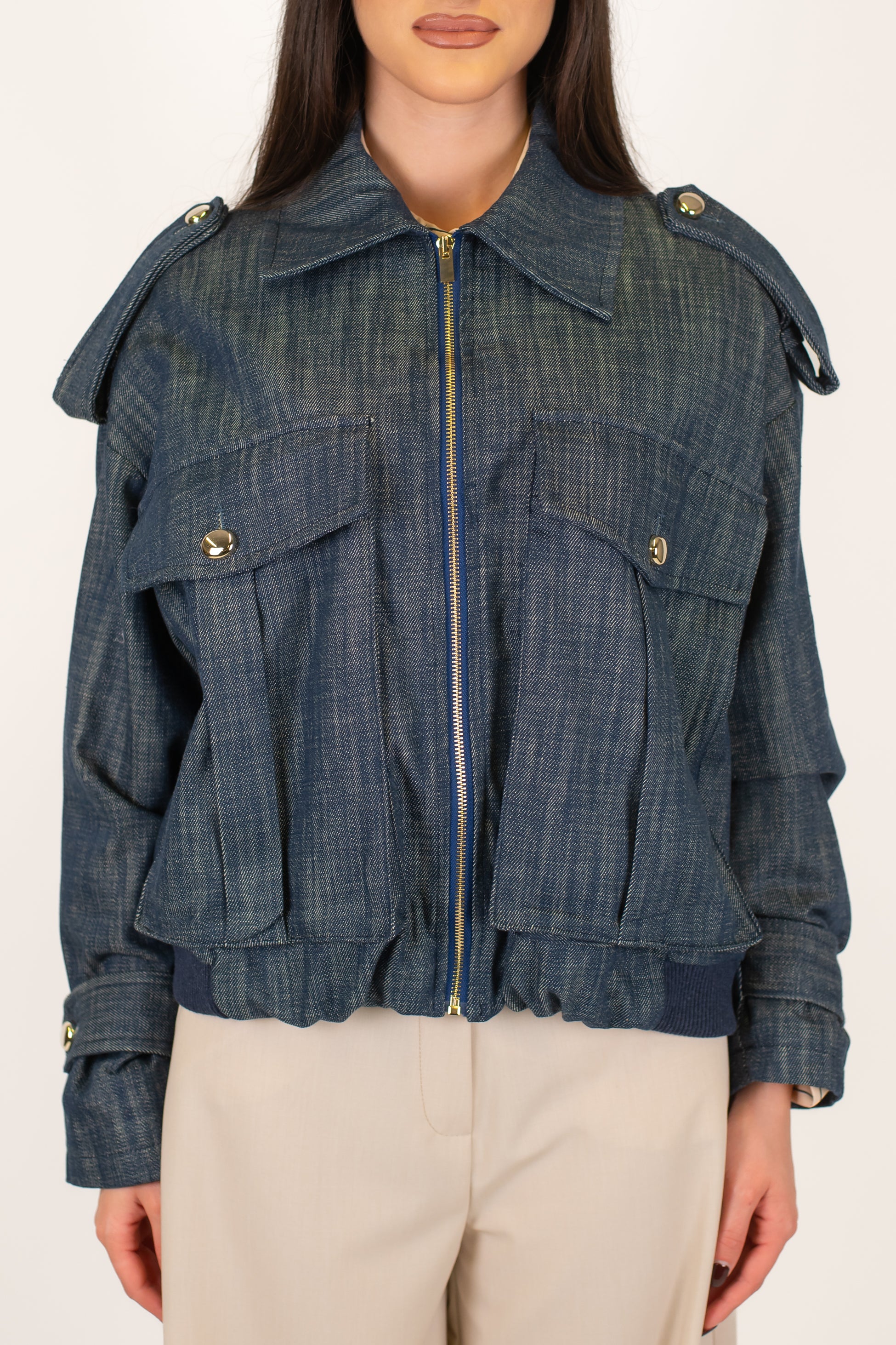 Maryley - Giubbino con tasconi in cotone