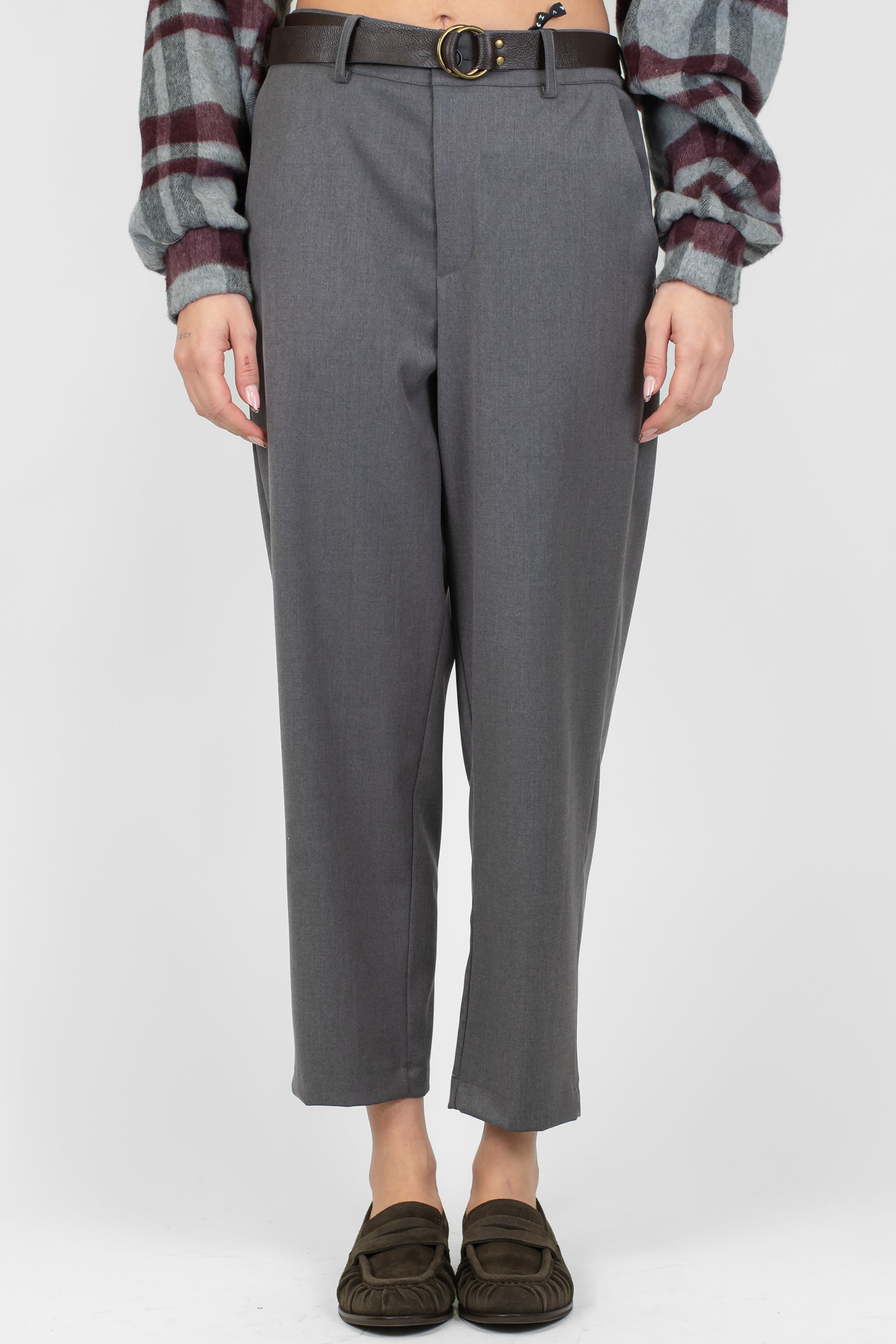 Haveone - Pantalone tinta unita con elastico sul retro