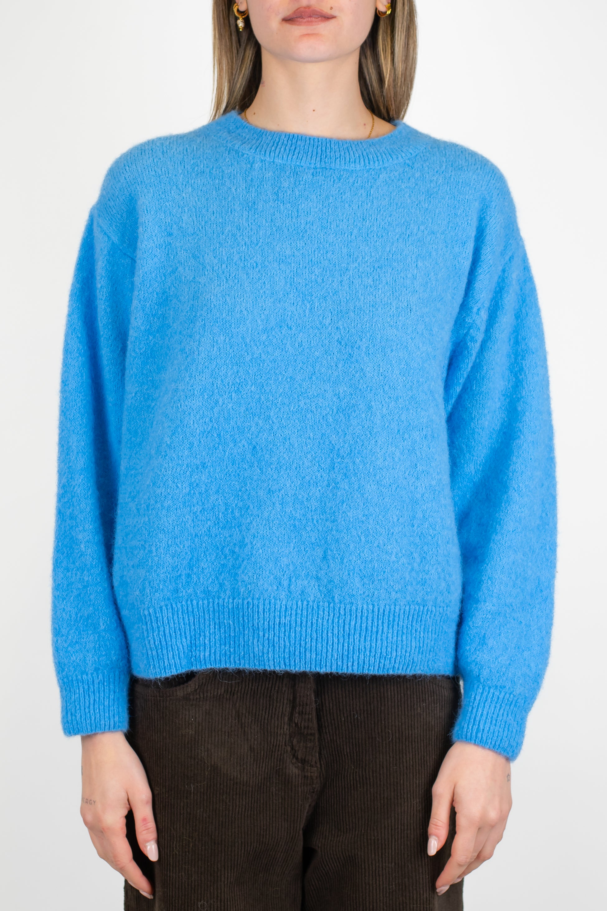 Imperial - Maglia girocollo a scatola in misto lana