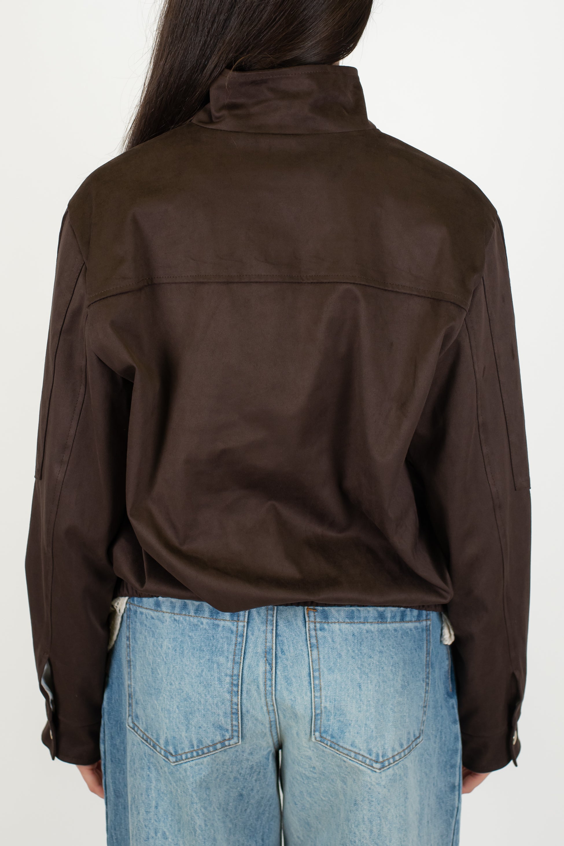 Motel - Giubbino in dainetto con abbottonatura asimmetrica