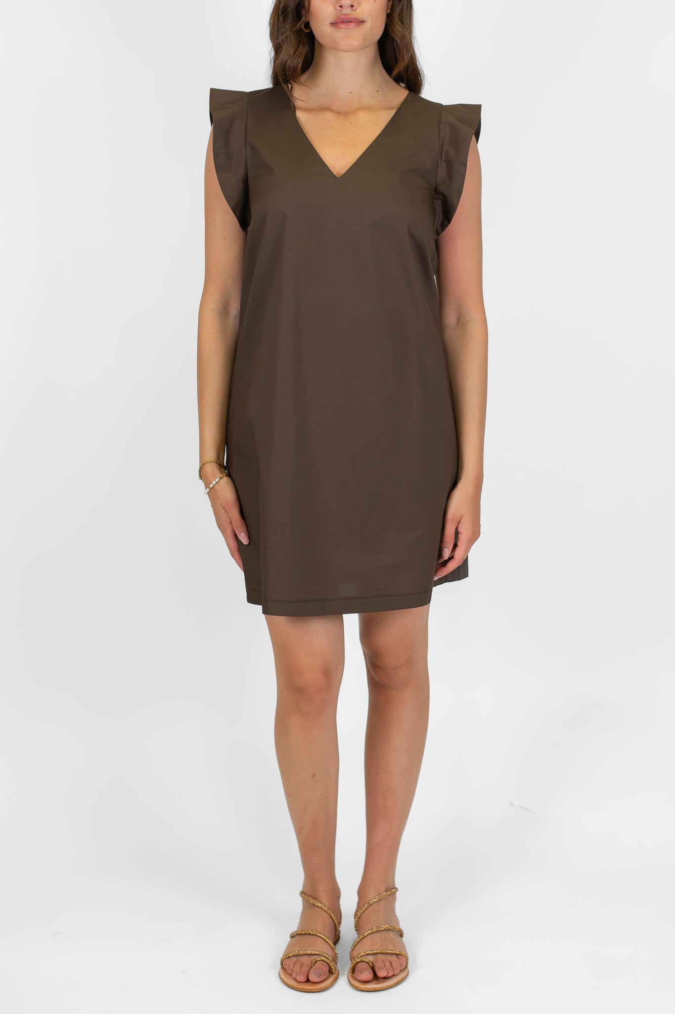 Maryley - Abito corto giromaniche con scollo a V